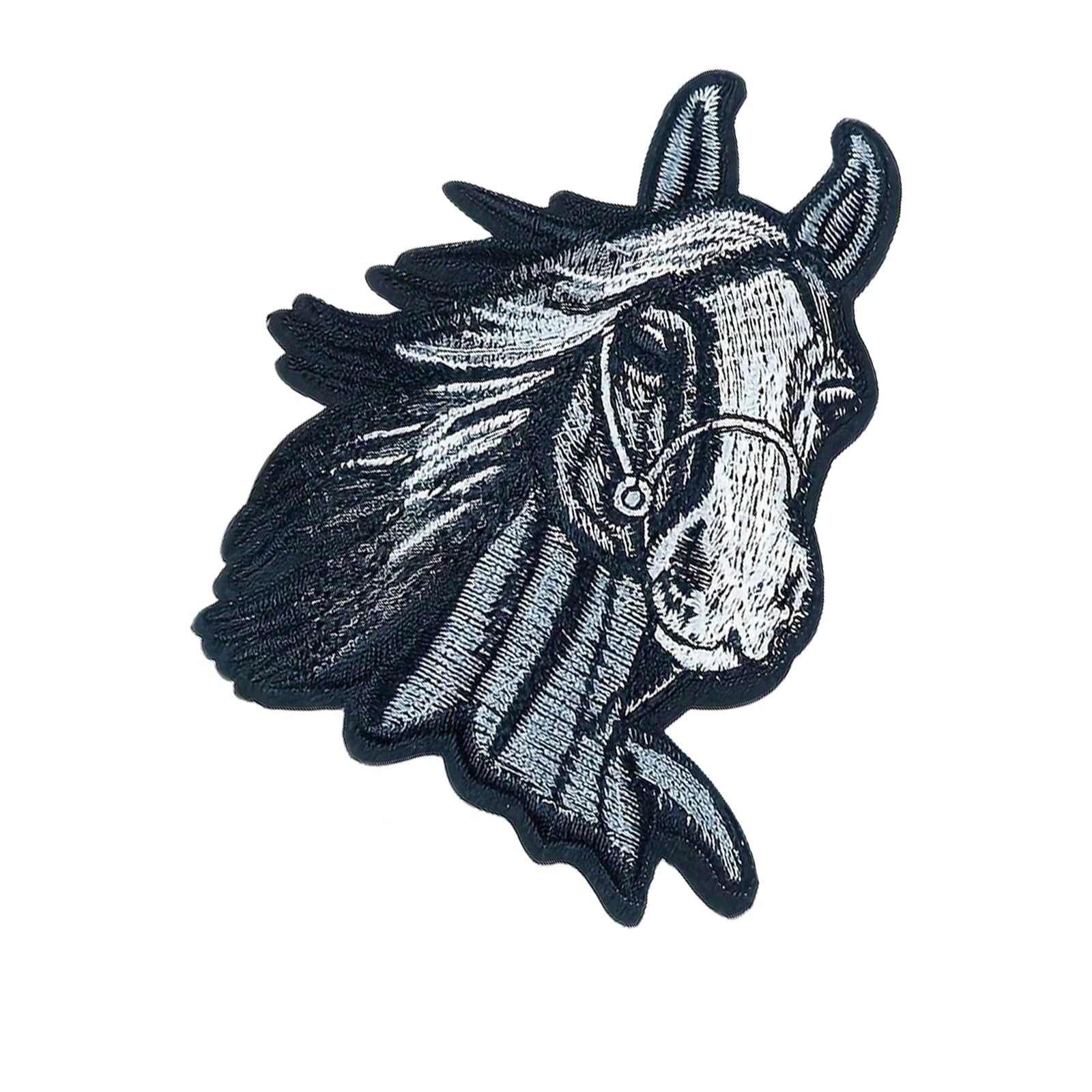 XAGMODSHN Ponies Embroidered Patches Horse Head Sewing Patches Iron on Applique Sew on for Clothes Bag Sewing Embroidered