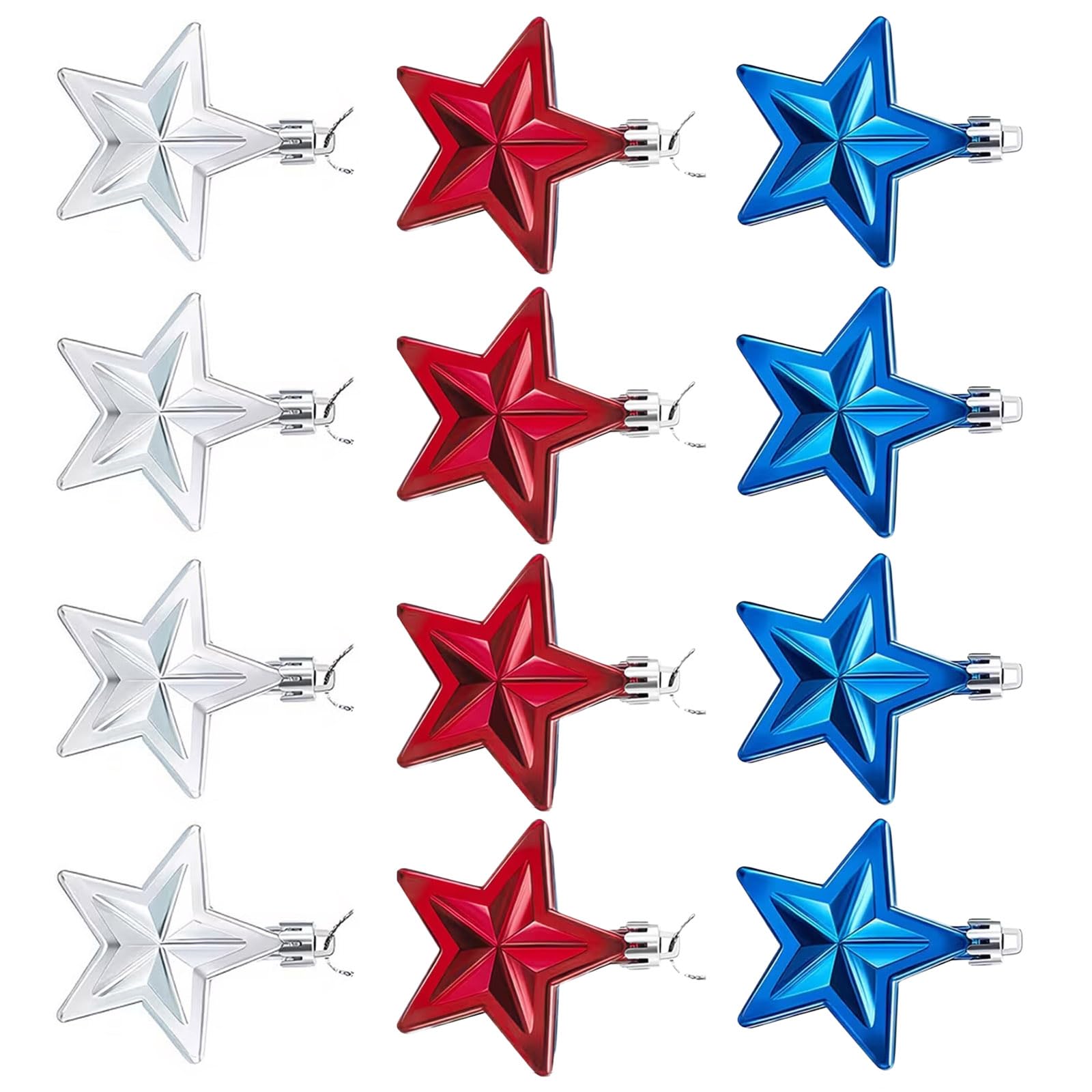 12 Star Hanging Decorations for Independence Day Indoor Outdoor Independence Day Decorations