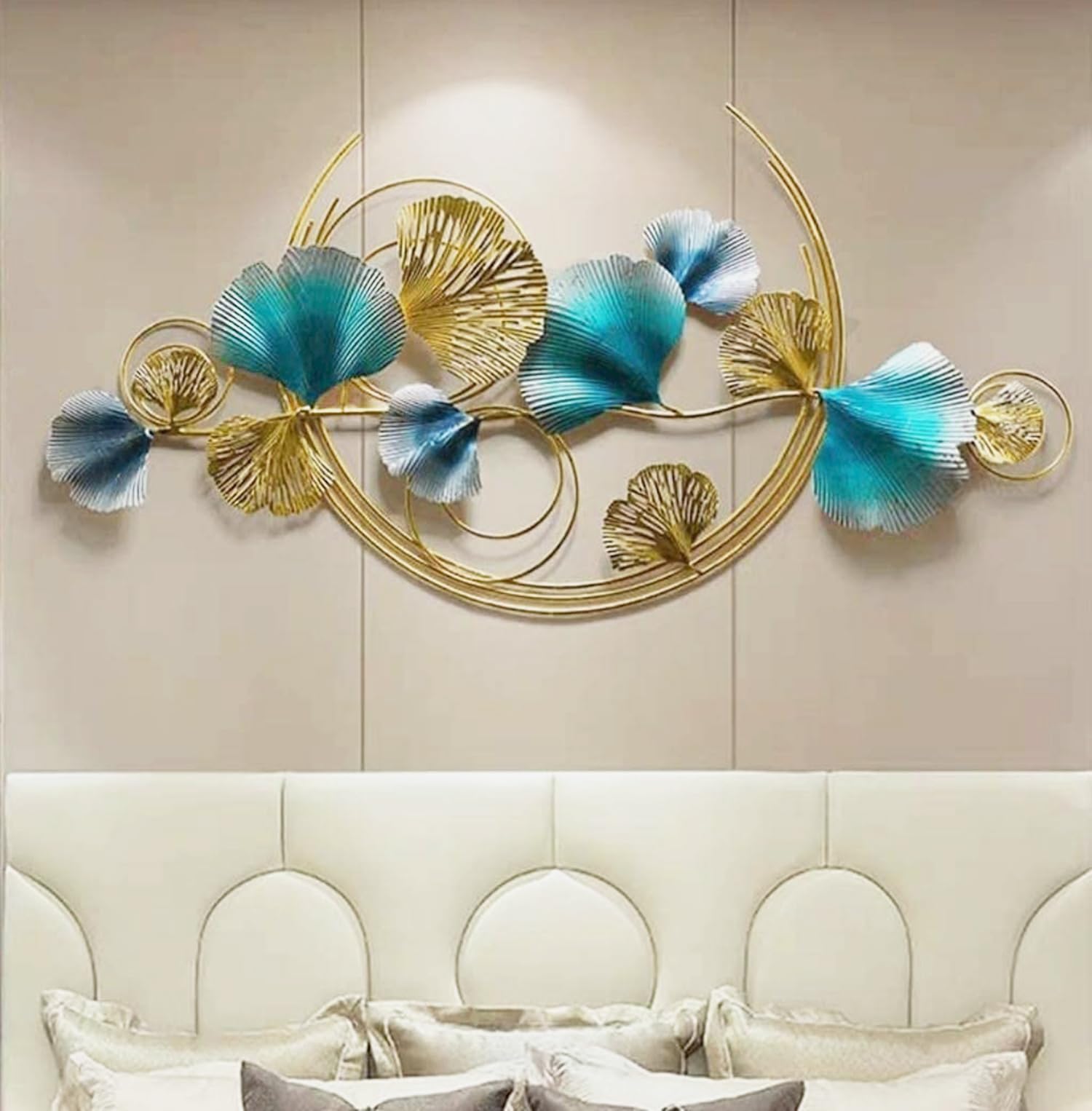 DSH CRAFTING YOUR CURIOSITY Metal Wall Decor Gold Metal Leaf Wall