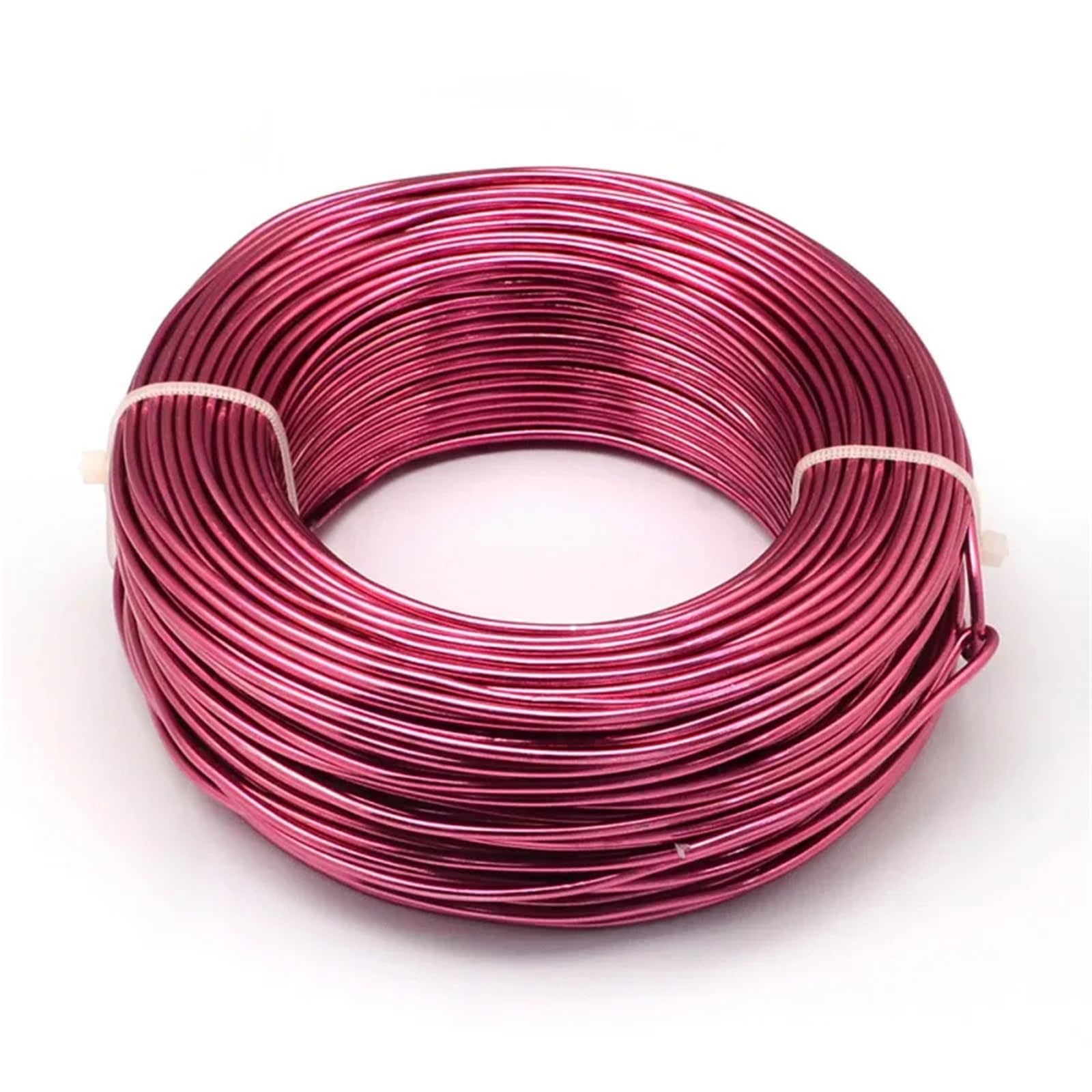 Aluminium-Basteldraht, 500 g, biegbarer Metall-Basteldraht, 0,6/1,2/3,0 mm, flexibler Modellierdraht für selbstgemachte Halsketten, Edelsteinverpackung, Schmuckherstellung (Kirschrot, 1,0 mm, 200 m)