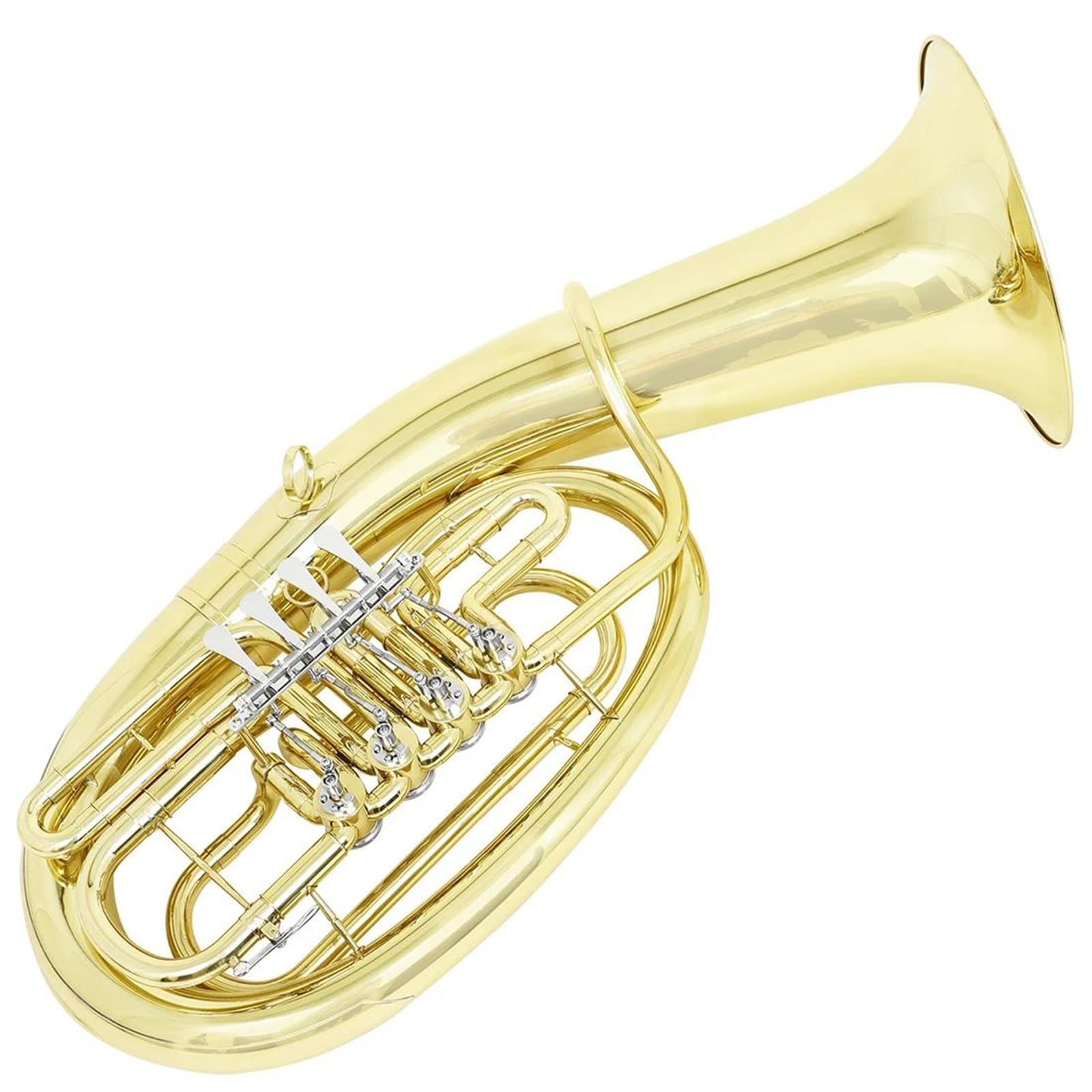 Eufonium Euphonium 4 Płaskie Klawisze Instrument Muzyczny Z Mosiężnym Korpusem Profesjonalne Części I Akcesoria Baryton(Type3 980)