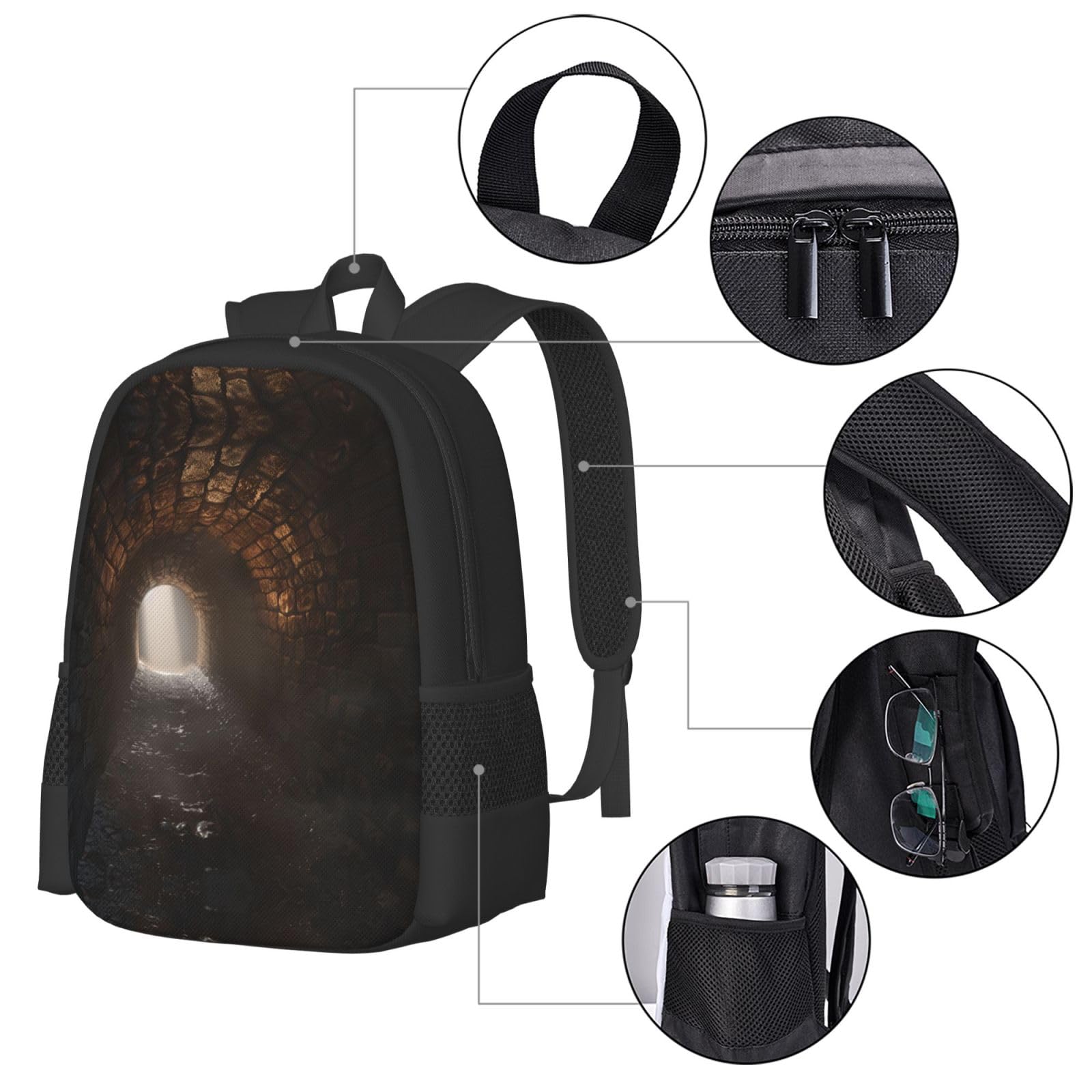 Plecak unisex Petribal 15,6 cala laptop regulowany plecak Oxford