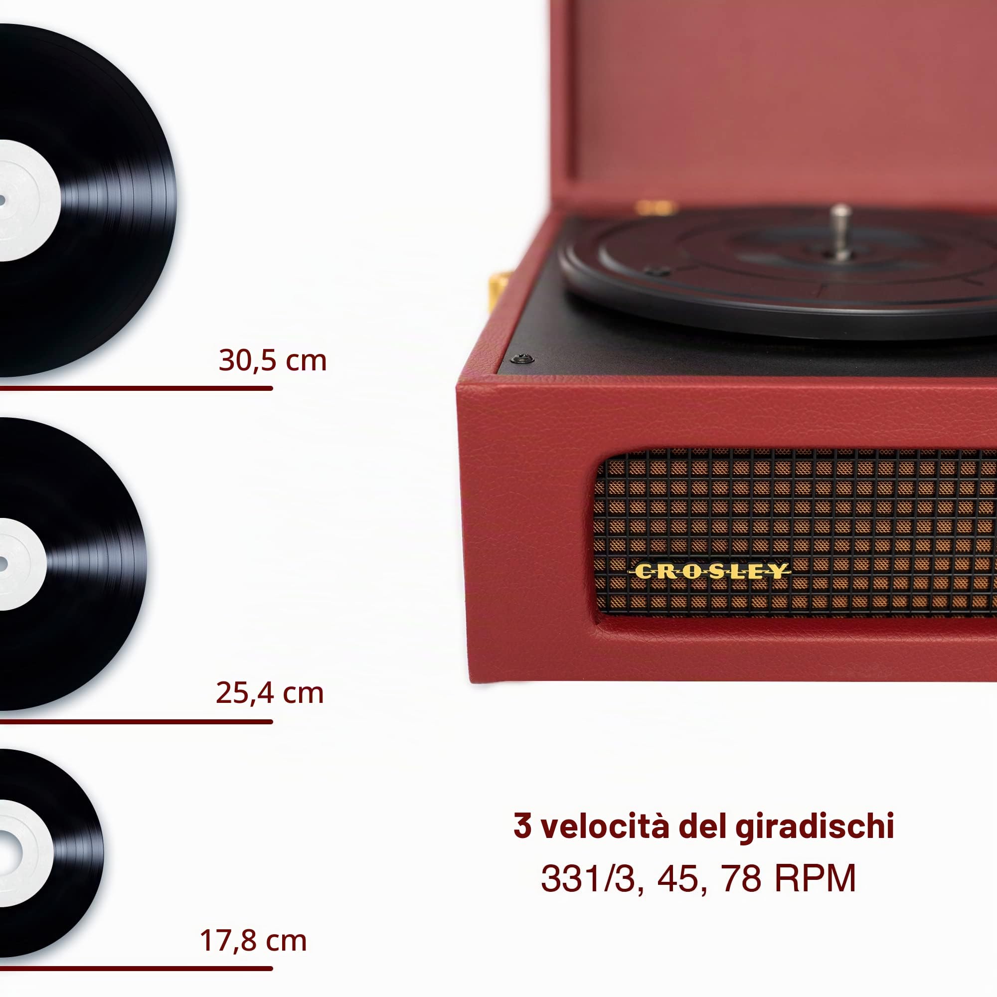 Crosley Voyager - Borgogna Rosso