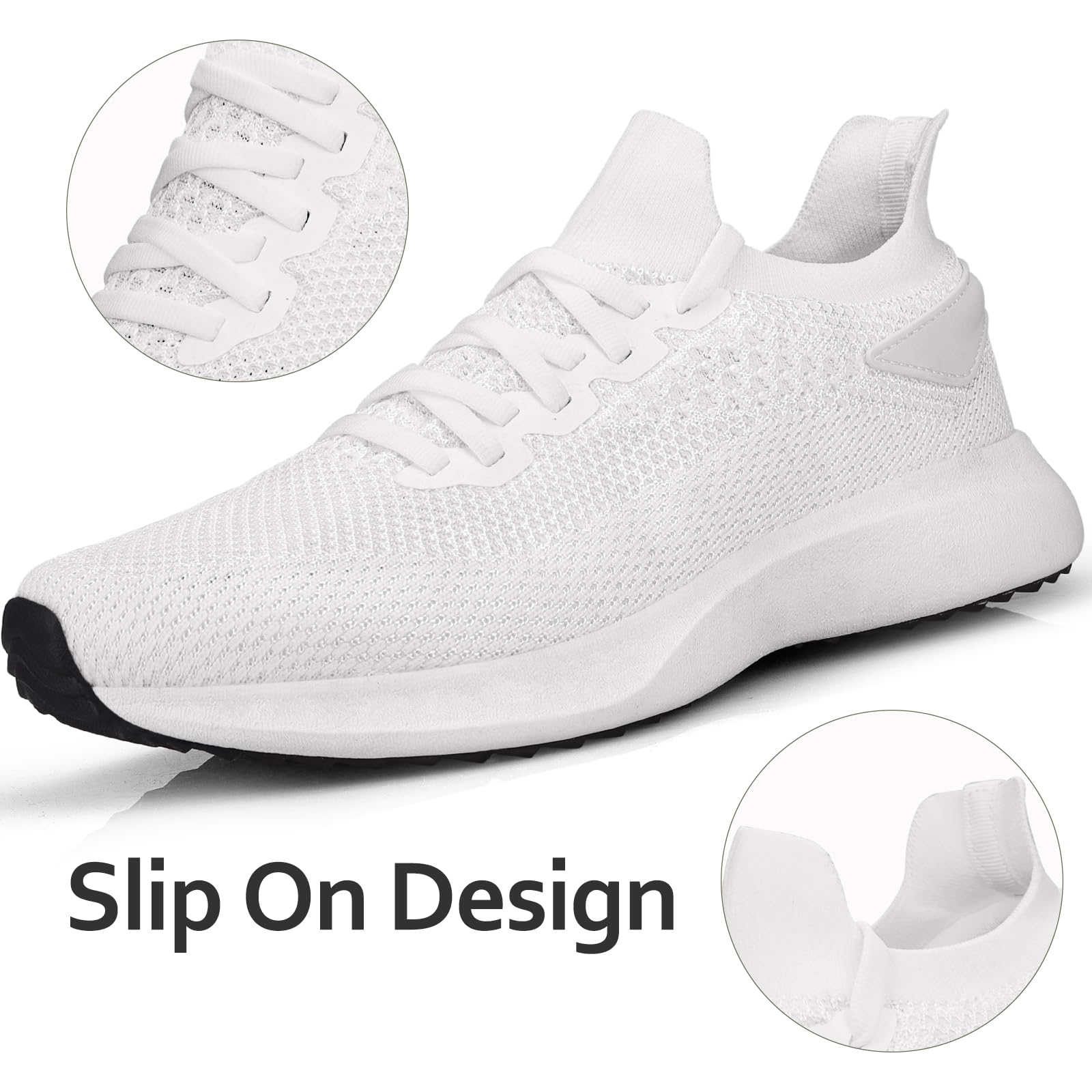 Giniros Schuhe Herren Turnschuhe Sportschuhe Sneaker Running Tennisschuhe Freizeit Straßenlaufschuhe Leichtgewichts Atmungsaktiv Slip on Fitness Gym Joggingschuhe