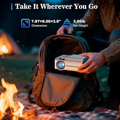 Miniatura 5 de Proyector de DVD portátil con reproductor de DVD integrado, mini proyector de películas con altavoz integrado, compatible con PCTVHDMIUSBAV,