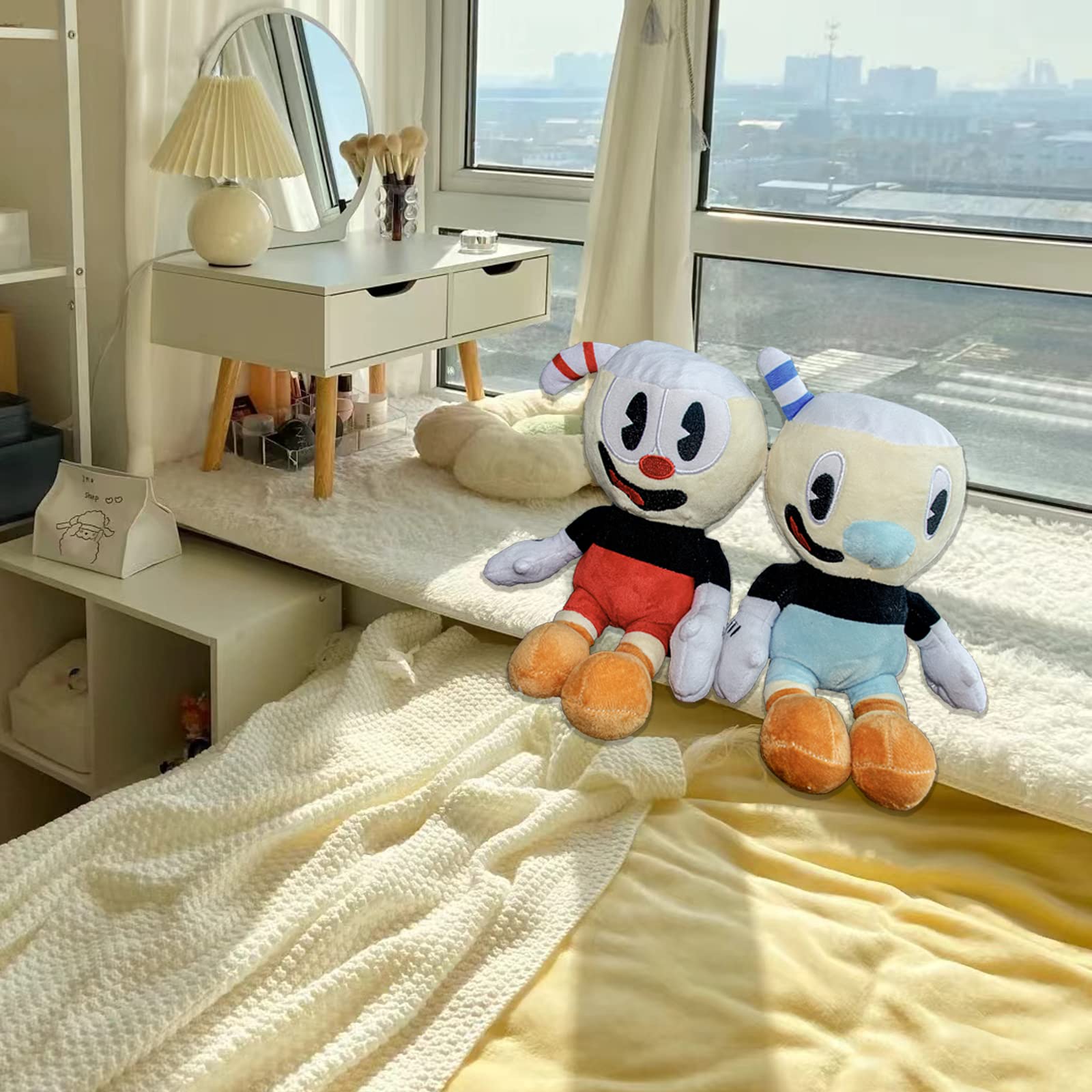 Buy 2Pcaks Cuphead Plush Adventure Game Mecup and Brocup Soft Stuffed ...