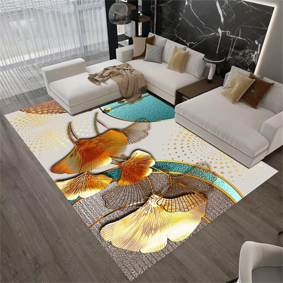 Tapis interieur deco lavable en machine antidérapant
