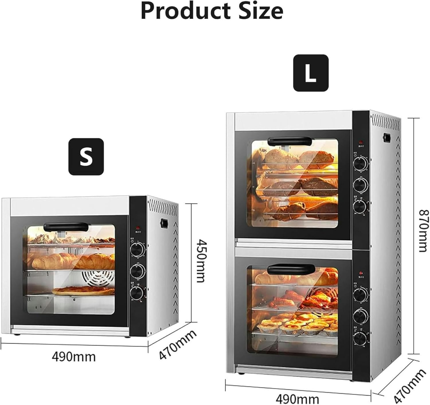 10 -Liter Baking Pizza Machine, 1400 Watts/2800 Watt Sweet Potatoes, Stainless Steel Sweet Potato Oven, Sweet Potato Oven, 360 ° L