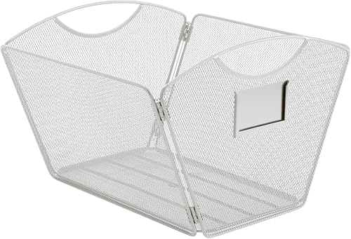 Vista 7 de Safco Onyx - Archivo de escritorio tamaño carta, plegable para almacenamiento compacto, asas integradas, malla de acero, color negro