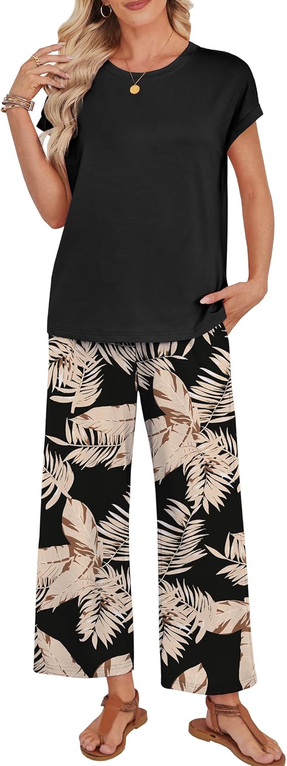 WIHOLL Two Piece Sets for Women Summer Spring Outfits Lounge Sets Beach Vacation Clothes Airport Travel Matching Clothing - Image 3