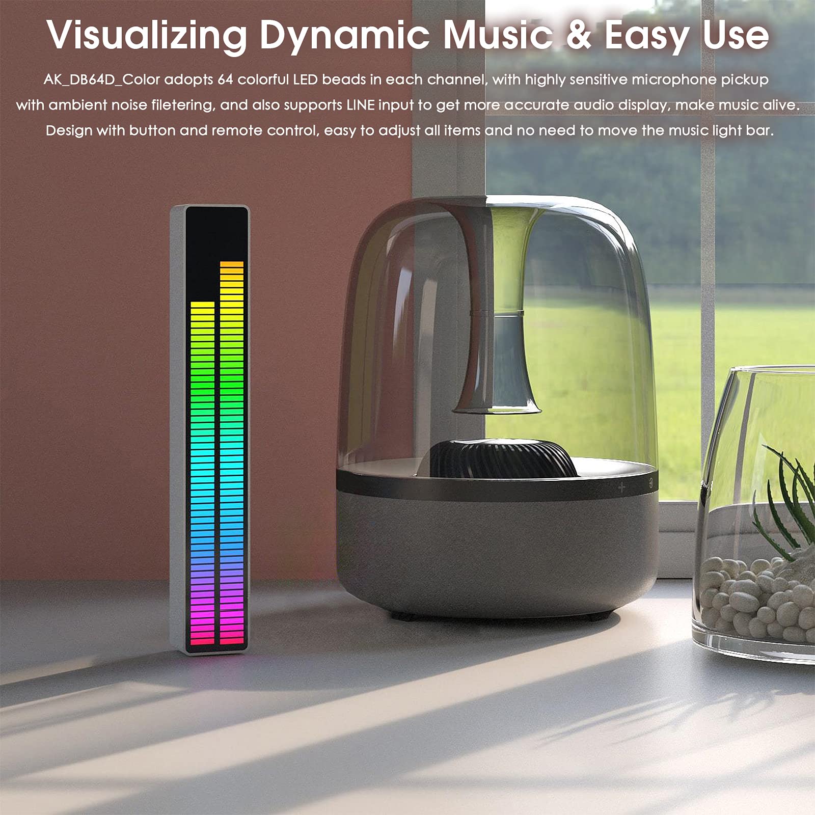 Amazon.co.jp: 128ビット RGB LED MIC+LINE サウンドレベルメーター