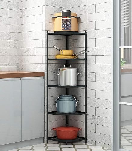 MAGCOLOR 5-Tier Kitchen Corner Shelf Rack
