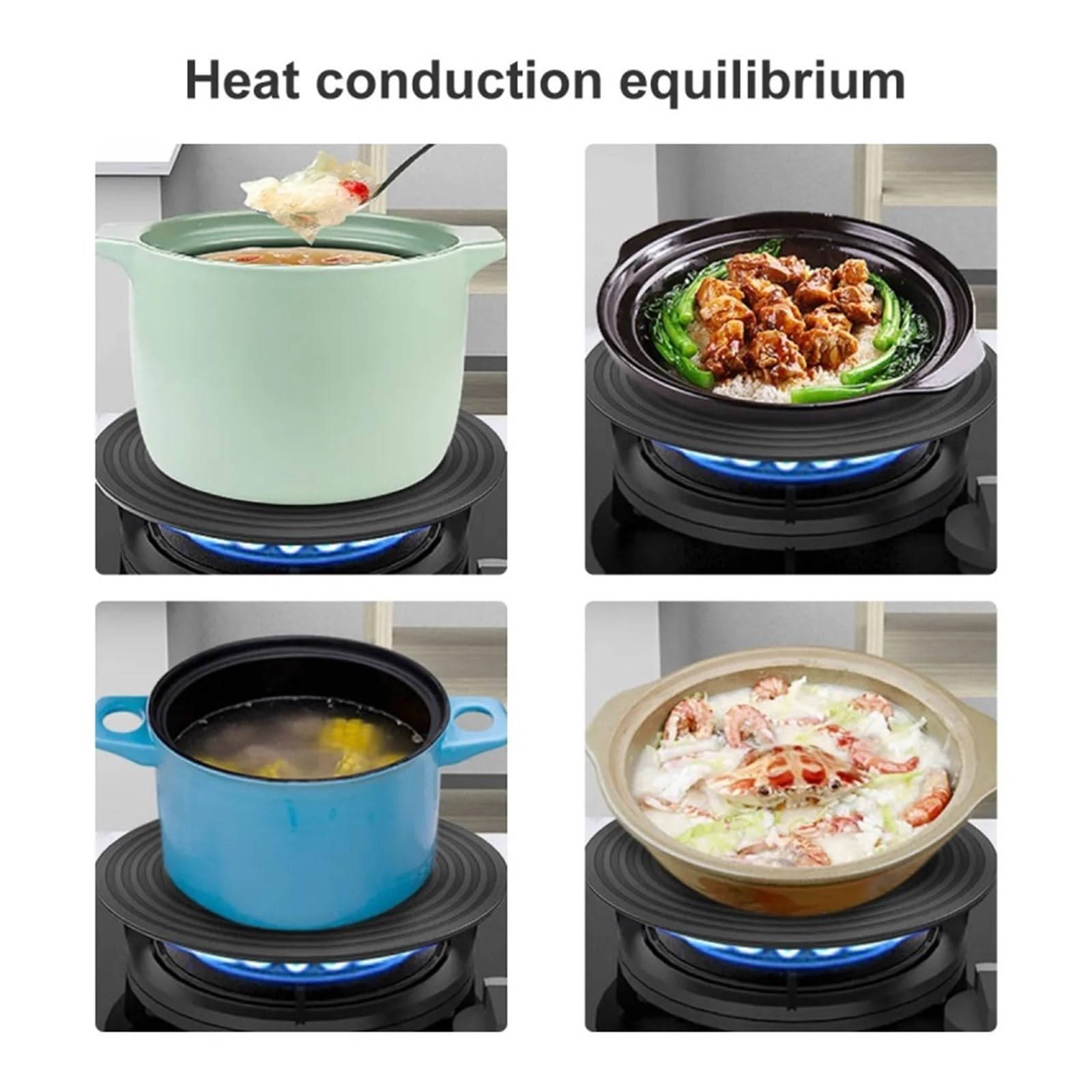 Difusor De Calor De Cocina De 24/28 Cm, Distribuidor Absorbente, Placa De Conducción De Calor, Estufa De Gas De Acero Inoxidable, Accesorio for Estufa De Cocina, Almohadilla Difusora(24cm)