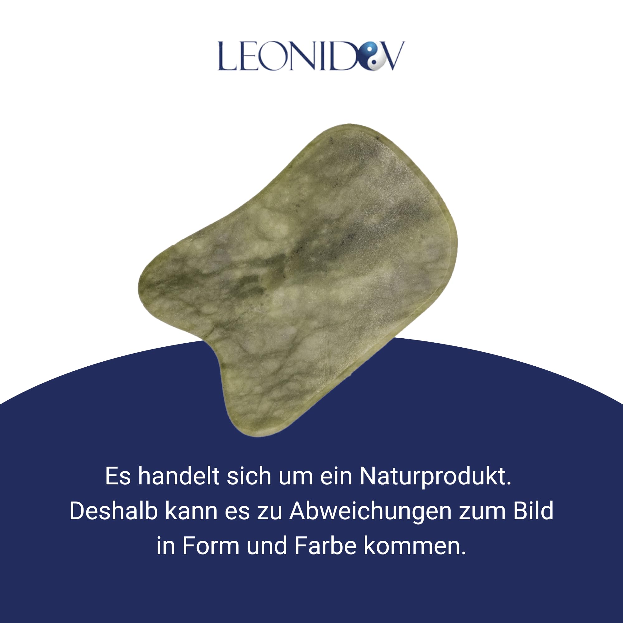 PREMIUM Gua Sha Jade Stein - 100% natürliche Hautpflege für Straffung der Haut - Gesichtsmassage für Augen und Körper - Natürliche Skin Care - Lymphdrainage und Hautverjüngung