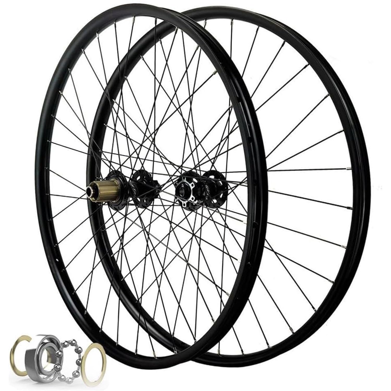 Mountainbike Laufräder 26/27,5/29 Zoll, Aluminiumlegierung Scheibenbremse Radfahren Hinterrad Hülsenrad 142Mm Räder 32H Felge Für 8-12 Fach Kassette 2150G