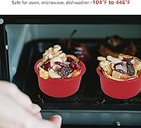 Vista 4 de Molde para pasteles de 4 pulgadas, paquete de 4 moldes de silicona para hornear moldes redondos para tartas, molde antiadherente para hornear, molde