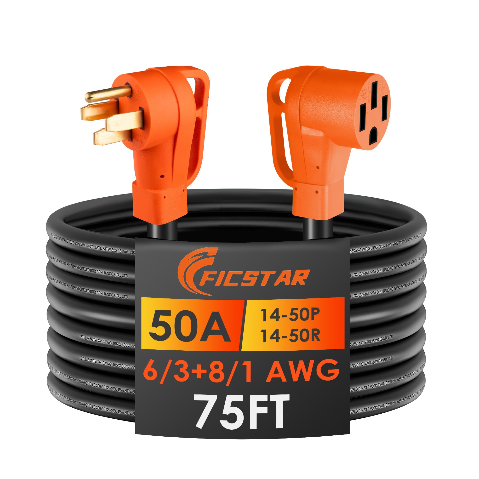 Photo 1 of Ficstar 75ft 50 Amp RV/EV Extension Cord