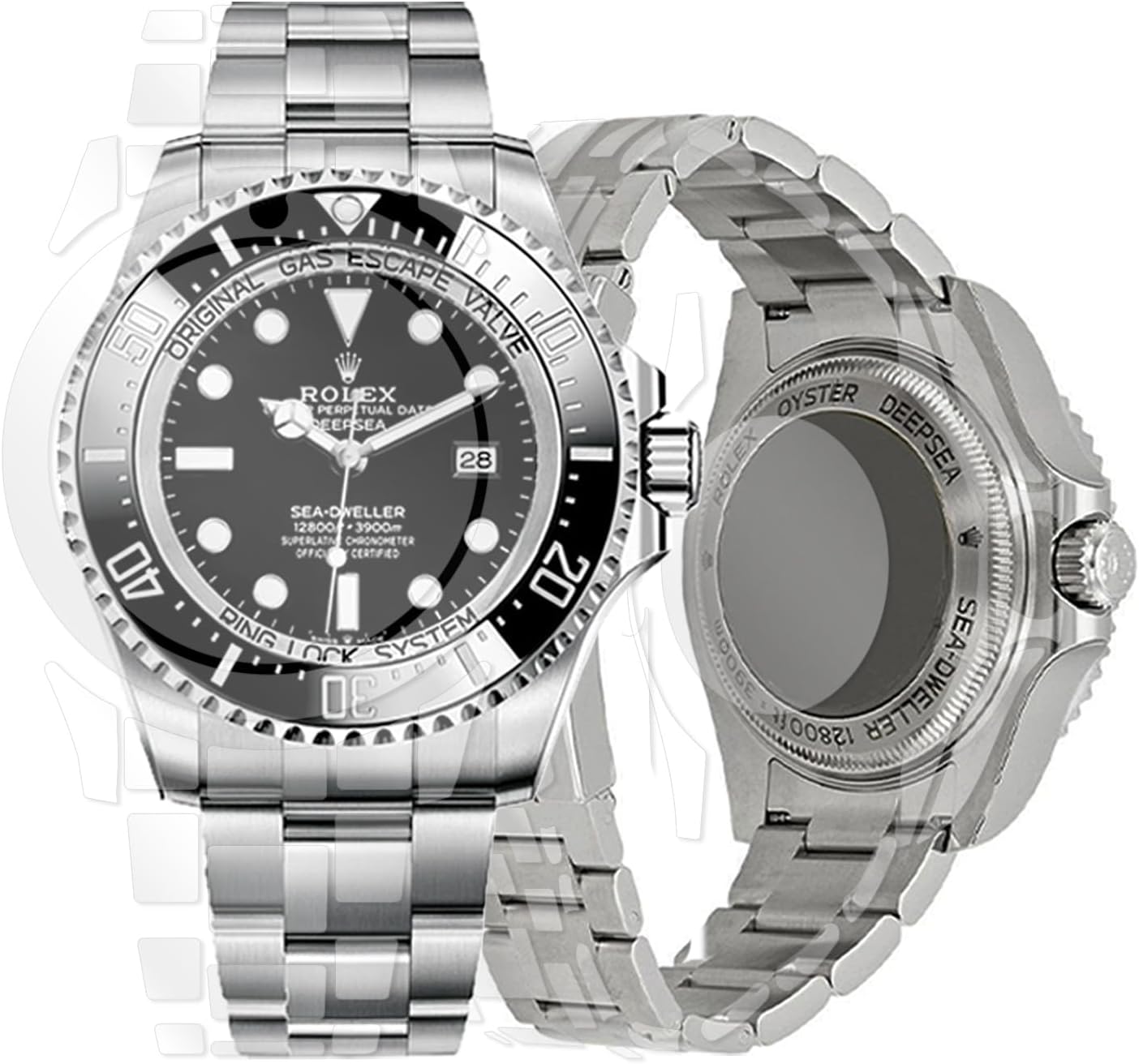skoko [2 Pack Full Body Protection Film Compatible with Rolex Sea Dweller Deepsea 44mm (1.73inch), Screen & Body Protector, Clear Skin