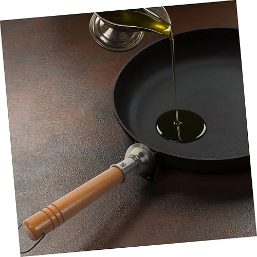 Miniatura 9 de HANABASS Sartén de nieve con mango de madera, sartén de acero inoxidable, olla japonesa, mango de repuesto universal, mango de utensilios de cocina,