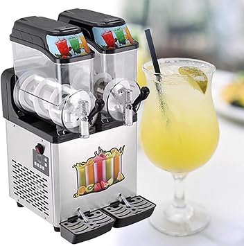Slushy Machine, 12Lx2 Tank Slushie Machine for Home, 800W Commercial Slushy Machine for Automatic Clean, for Home Supermarkets Cafes Restaurants