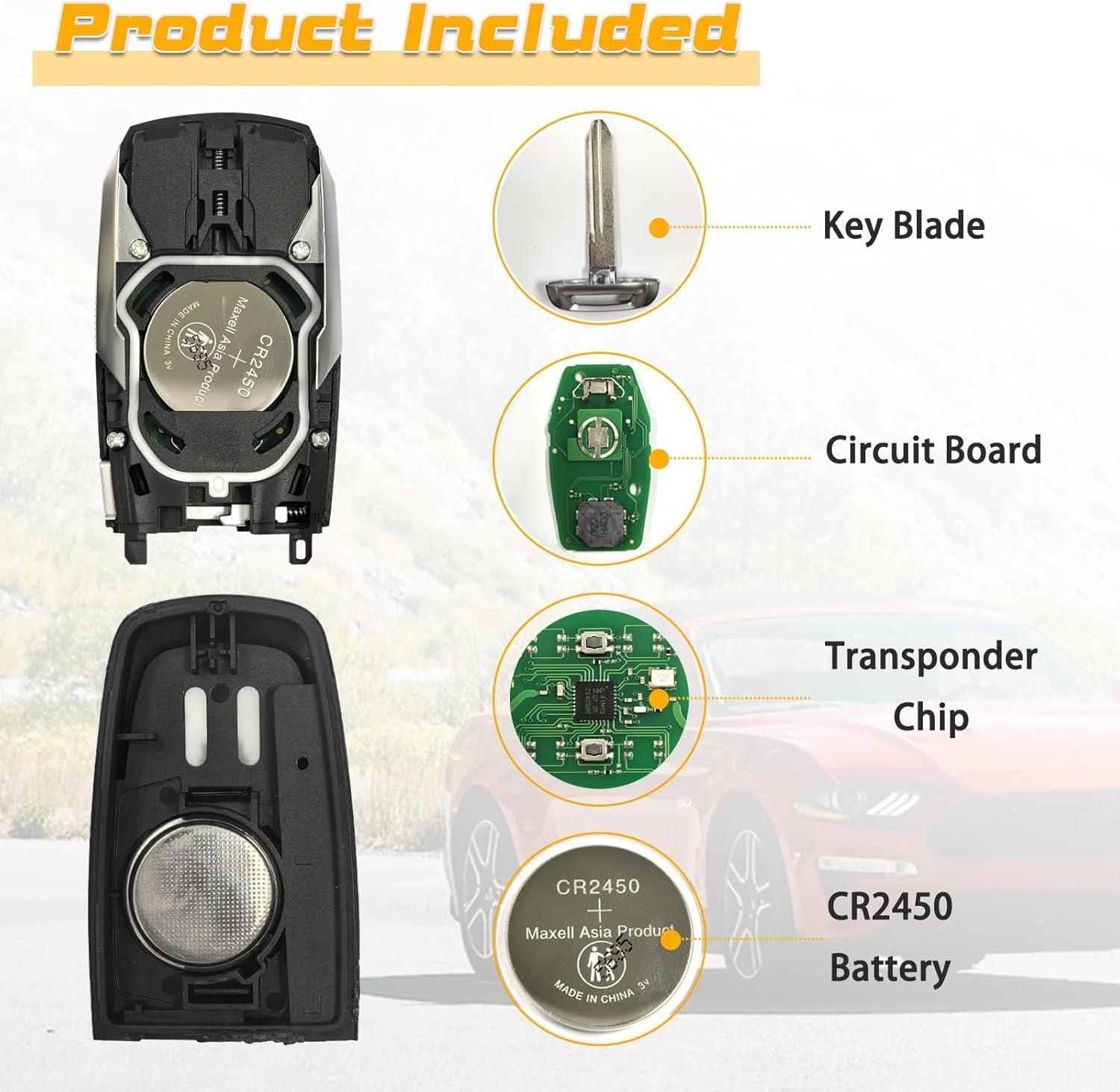 Key Fob Replacement Fits for Dodge Ram 1500 2019 2020 2021 2022 2023 2024 Keyless Entry Remote Control OHT-4882056