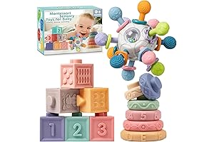 SpringFlower Montessori Toys for 1 Month Olds - developmental Gift