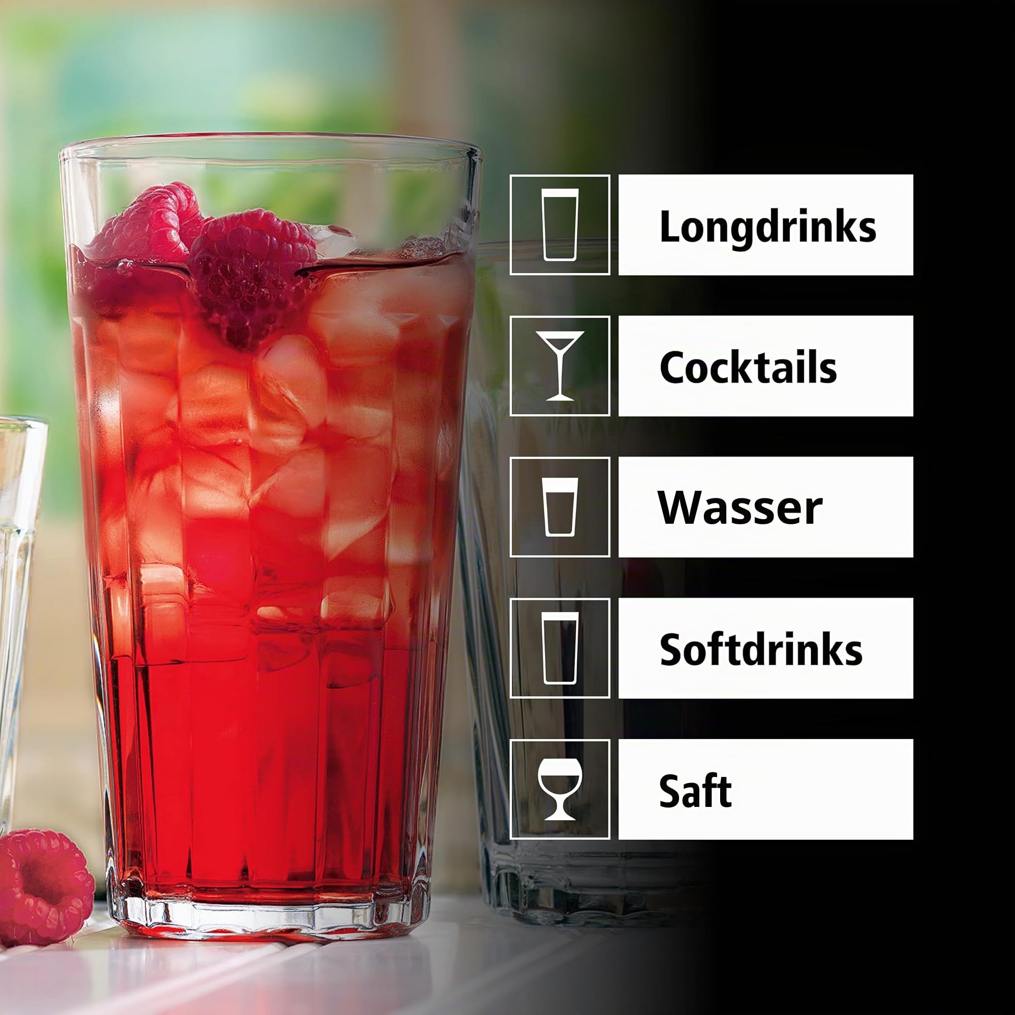 LIBBEY 70661 Cooler/Trinkglas "PANELED TUMBLERS", 473 ml, 36er Set