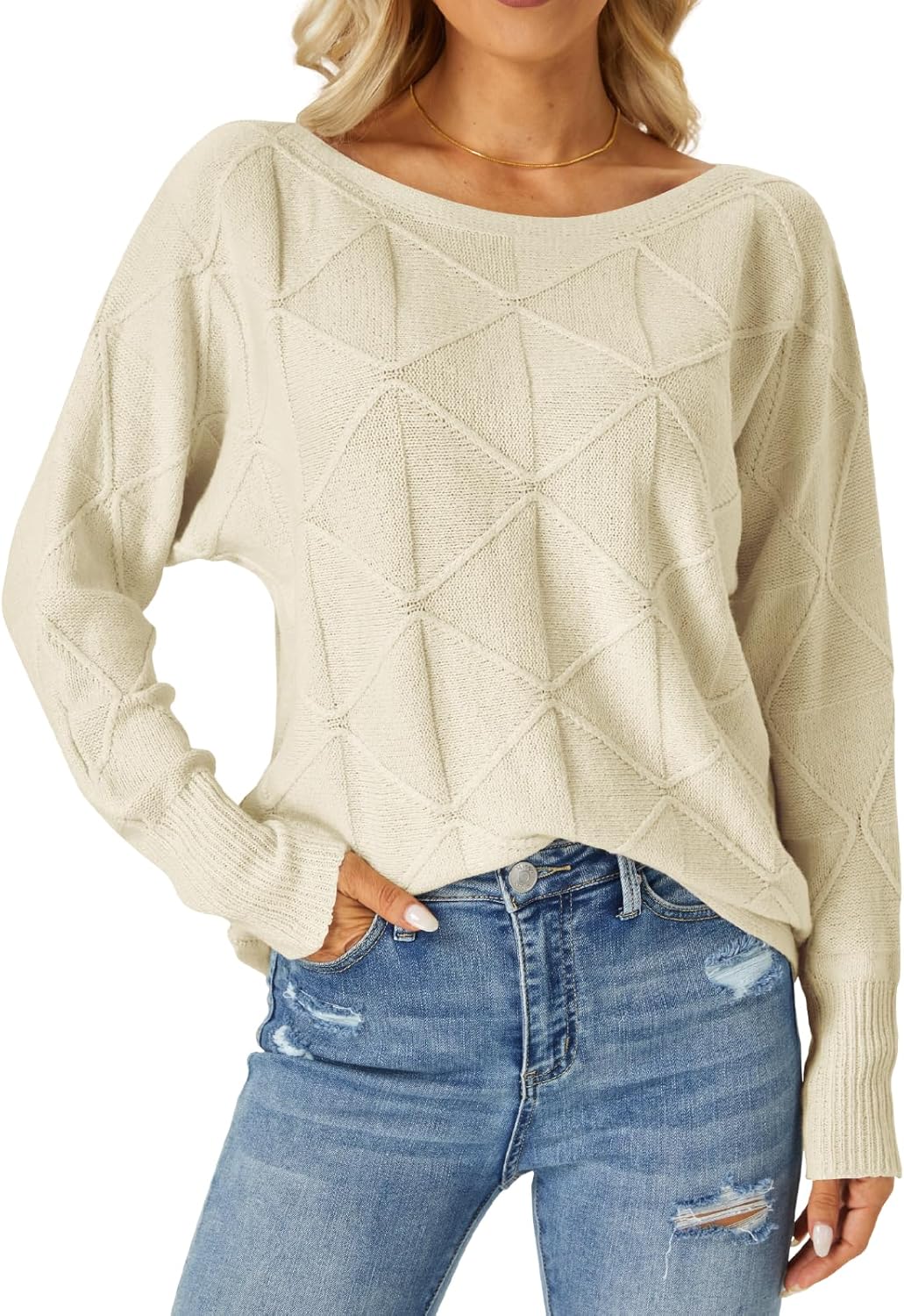 Women's Cozy Lightweight Crewneck Pullover Sweater Soft Fall Winter Sweater for Business Casual - Image 2