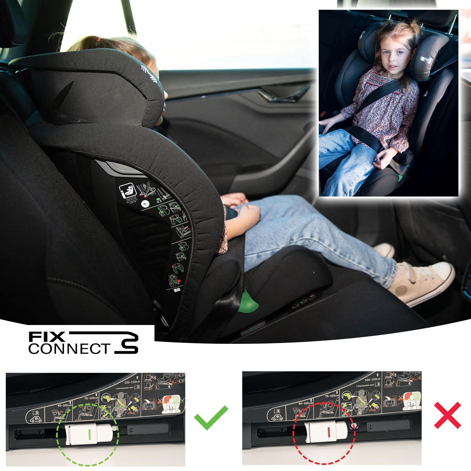 Olmitos AIRON TECH Silla de Coche i-Size 100-150 cm con ISOFIX Integrado, Asiento Infantil Reclinable, Reposacabezas Ajustable, Protección Lateral, Tejido Transpirable 3D, Respaldo ExtraíblE (Beige)