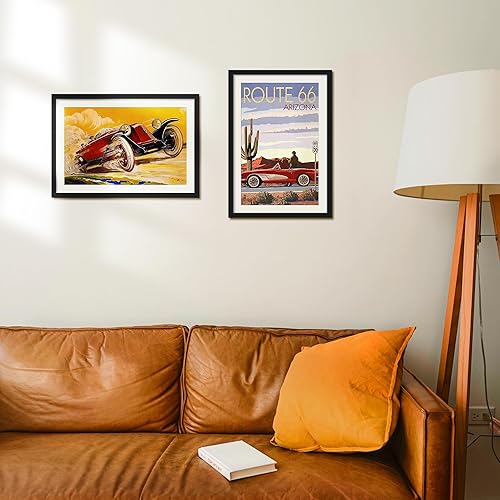 Miniatura 8 de ENJOYBASICS Portarretratos de 12 x 16 pulgadas, póster de 9 x 12 pulgadas con paspartú o de 12 x 16 pulgadas sin paspartú, marcos de fotos para