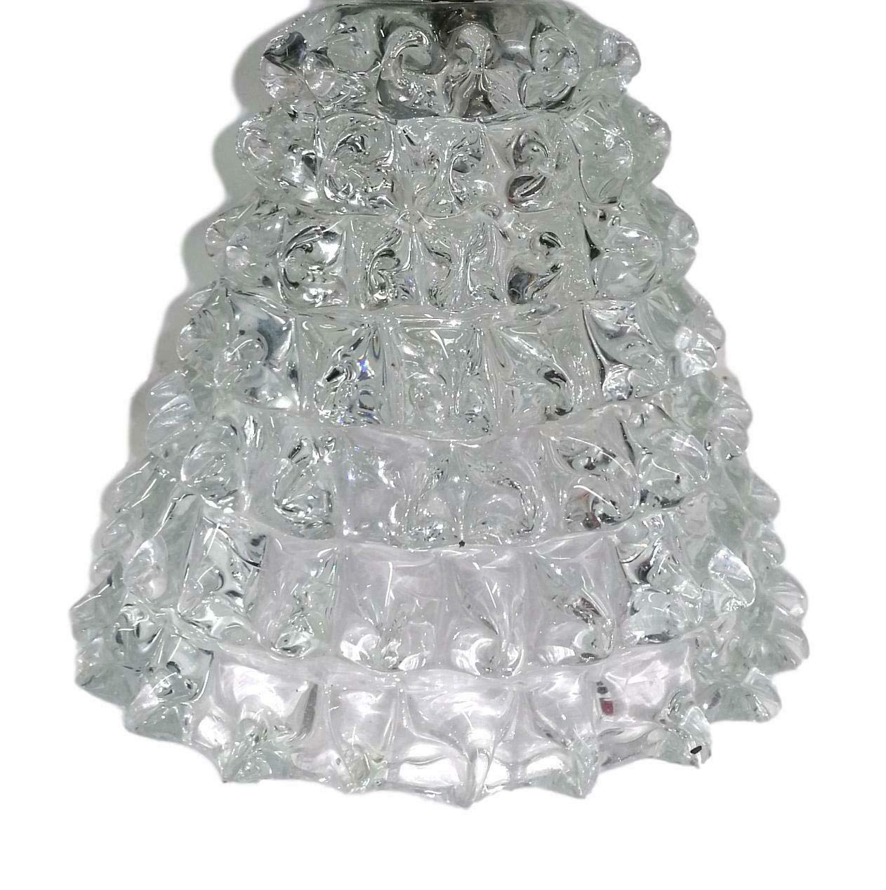 Generico Coppia di Grandi lampade in Vetro rostrato Produzione barovier & toso Anni 40 Design Vintage modernariato