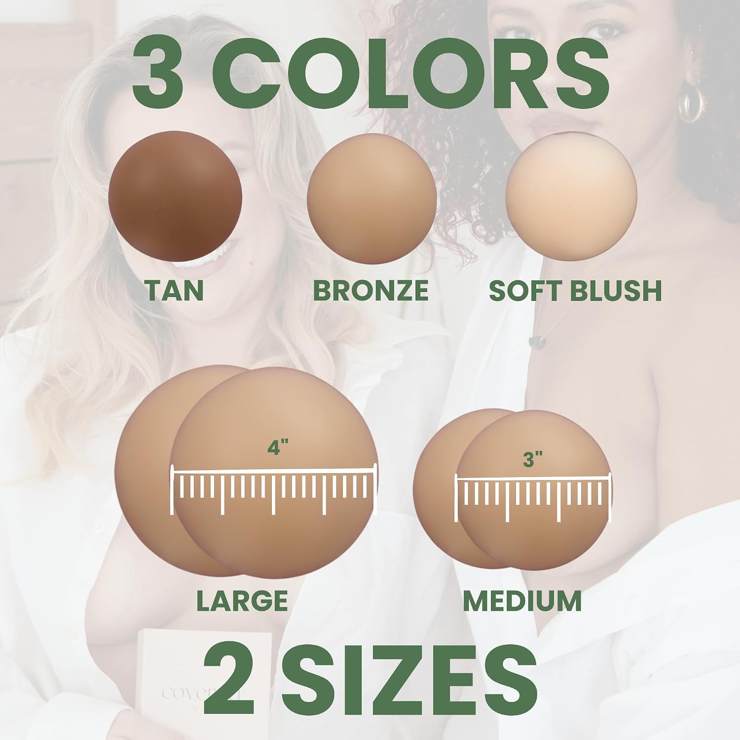Covered by Emmajean™ Premium Nipple Covers – Seamless Matte Silicone Pasties, No Show, Smooth & Secure