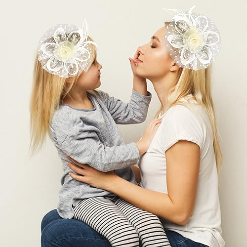 Miniatura 5 de Tocado para mujer, sombreros del Derby de Kentucky, sombrero de fiesta de té, diadema con clip para el cabello para boda y cóctel