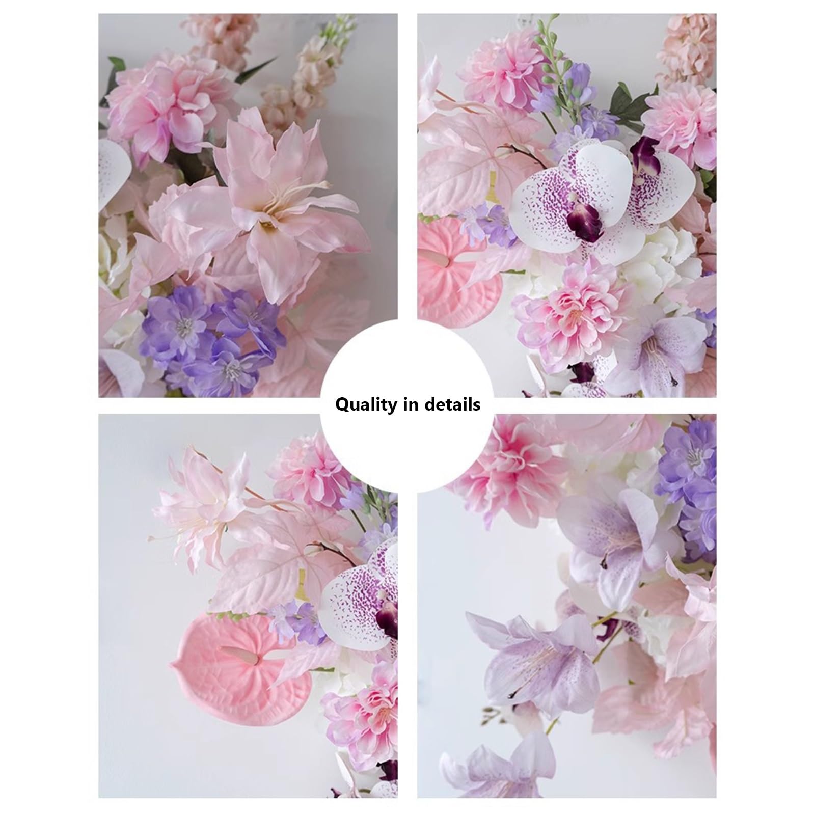 Rosa Hochzeitsdeko-Blumenkugel-Set – 3D-handgefertigte Kunstblumen | Hochzeitsbühnenhintergrund, Outdoor-Aktivitäten, Foto-Requisiten, Heimdekoration