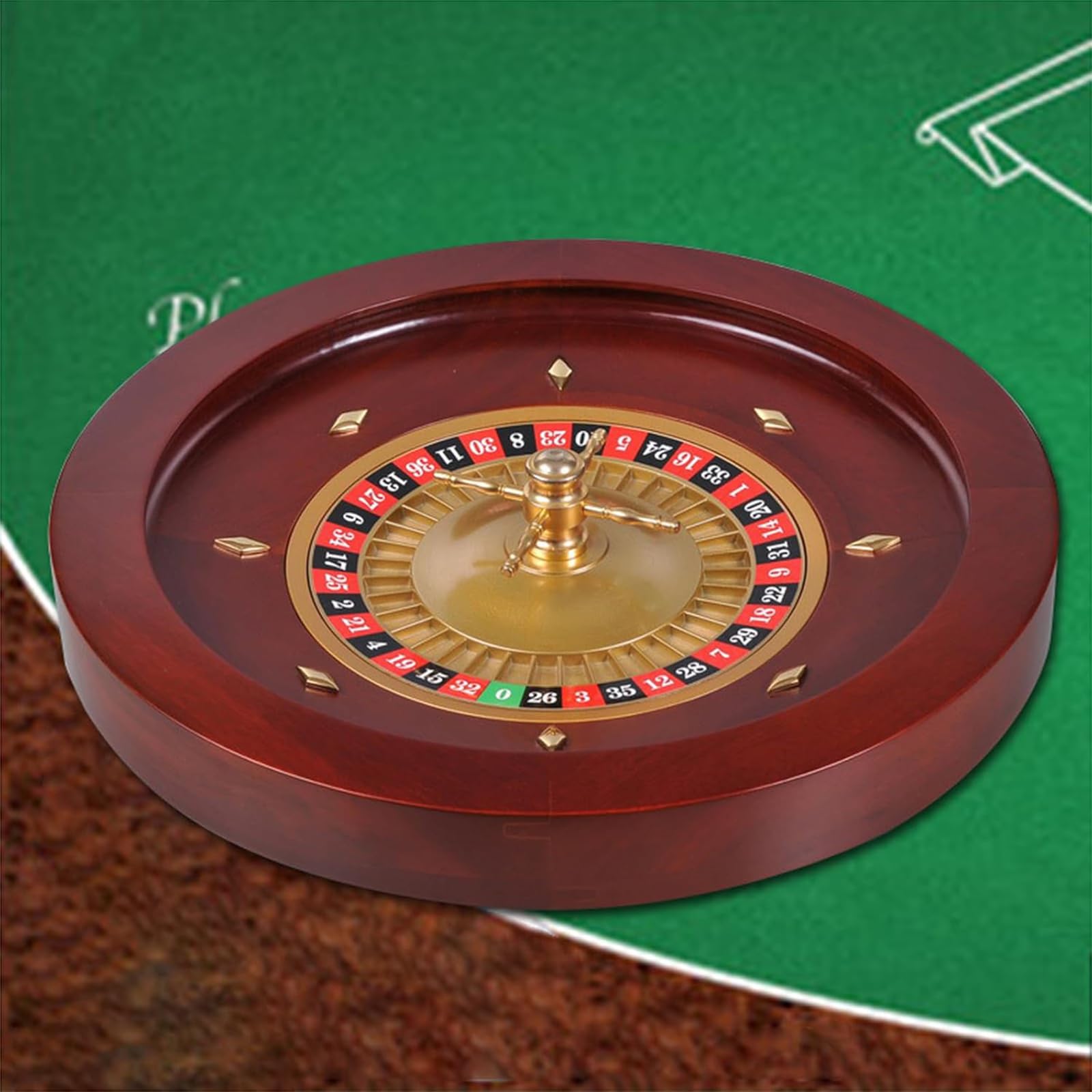 Generico Roulette La Set di Giochi con Ruota della Roulette in Legno Professionale da 12 Pollici Giradischi for Giochi da Tavolo Perfetto for Una Serata di Giochi a casa o Una Festa