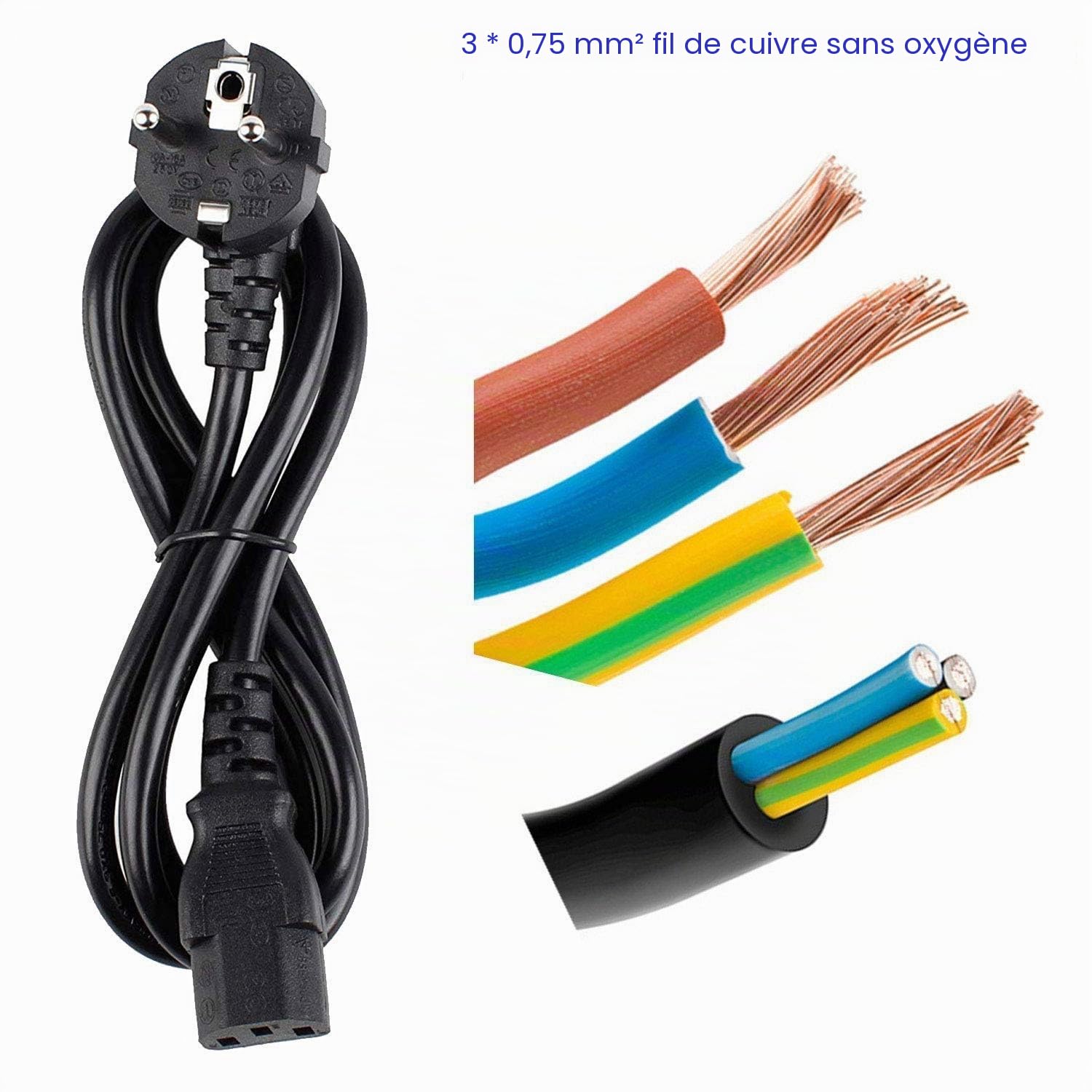 DTK® Adaptateur secteur Convertisseur de tension Convertisseur de tension 100-240V à 12V 10A 120W Boîtier de refroidissement Chargeur de téléphone portable AC / DC Adapt black Alimentation