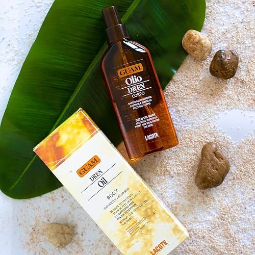 Miniatura 4 de Guam DREN Aceite de masaje anticelulítico con aceites esenciales, aceite corporal drenante con drenaje linfático, retención de agua y aceite