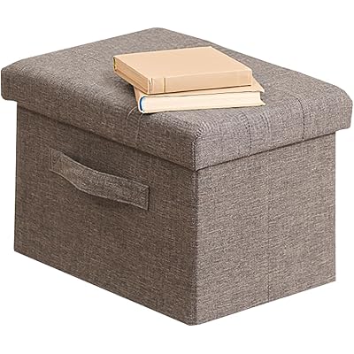 不二貿易 収納スツール 折りたたみ 幅38×奥行25×高さ25cm チャコール オットマン インナーボックス 耐荷重80kg ハント 86143