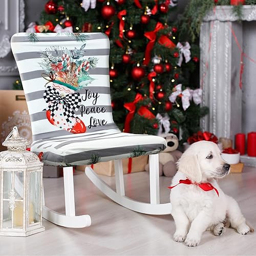 Vista 47 de Preboun Juego de 6 fundas para sillas de otoño, para Acción de Gracias, elásticas, extraíbles y lavables, diseño de calabaza, girasol, hojas