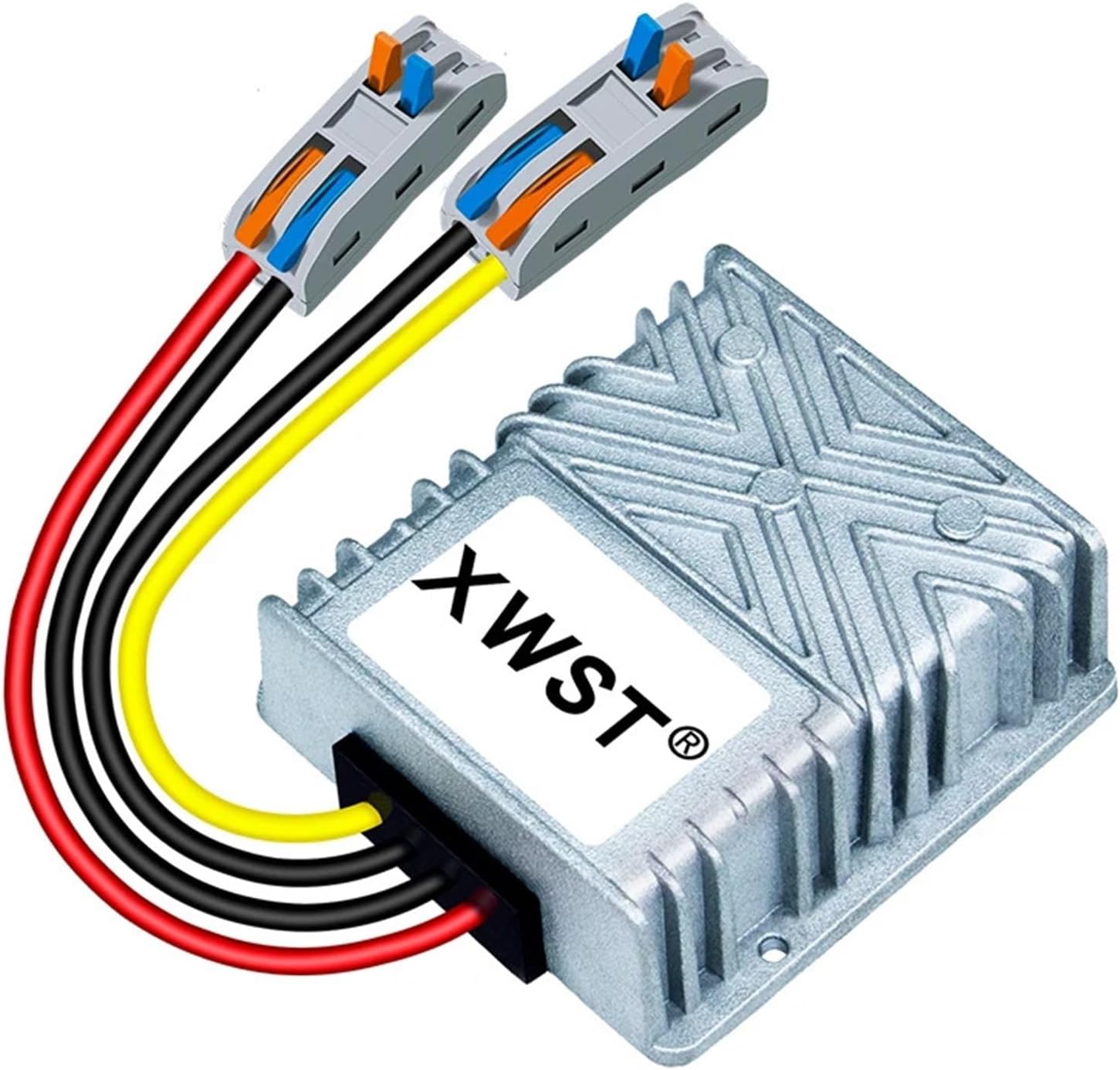 9-36V 12V 24V to 12 Volts Voltage Regulator DC DC Boost Converter Car Power Supply with Quick Connector(15A 75Silver)