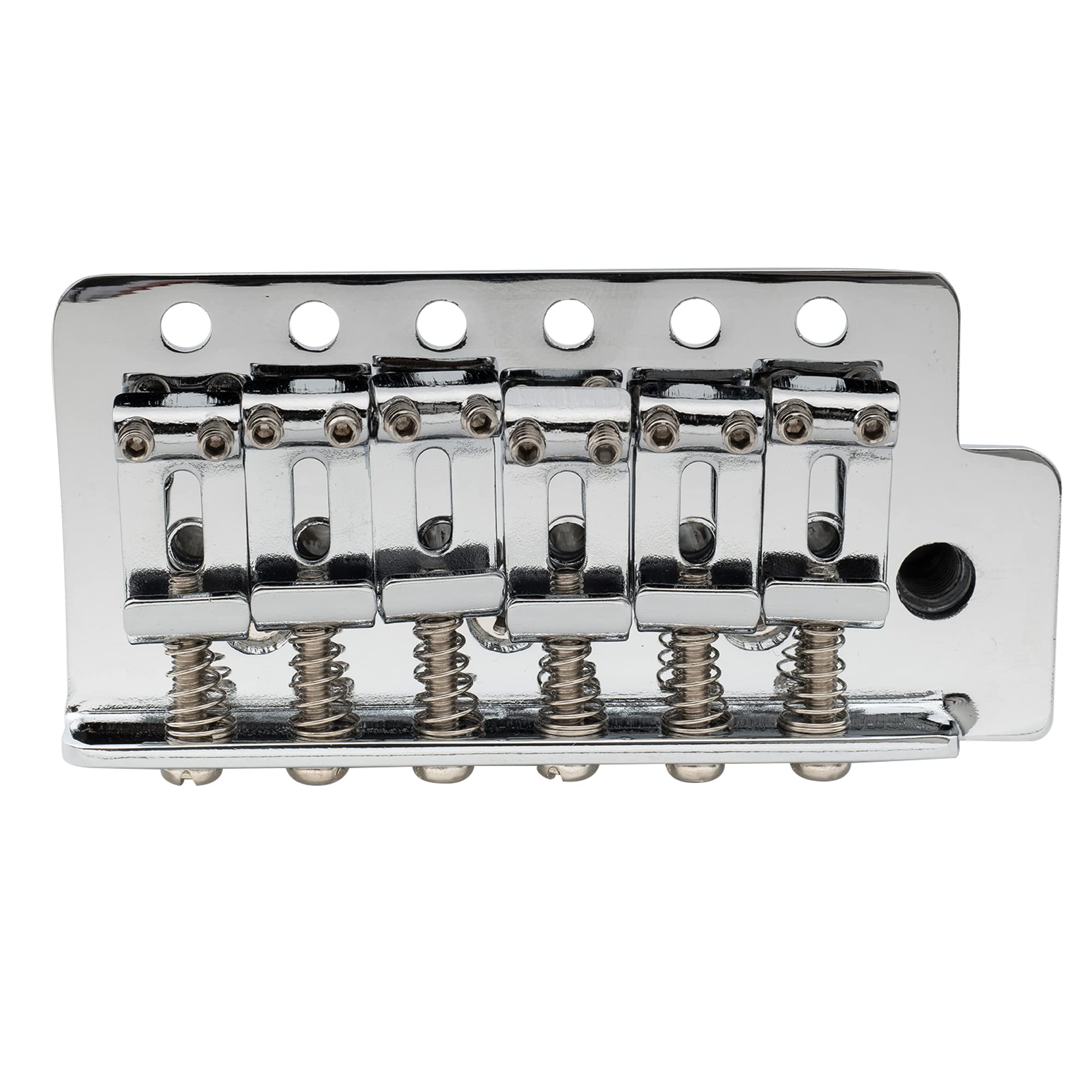 Musiclily Pro 52.5mm Vintage 6-Screw Tremolo Bridge 36mm Short Block for Squier Strat Style Electric Guitar Chrome - Image 3
