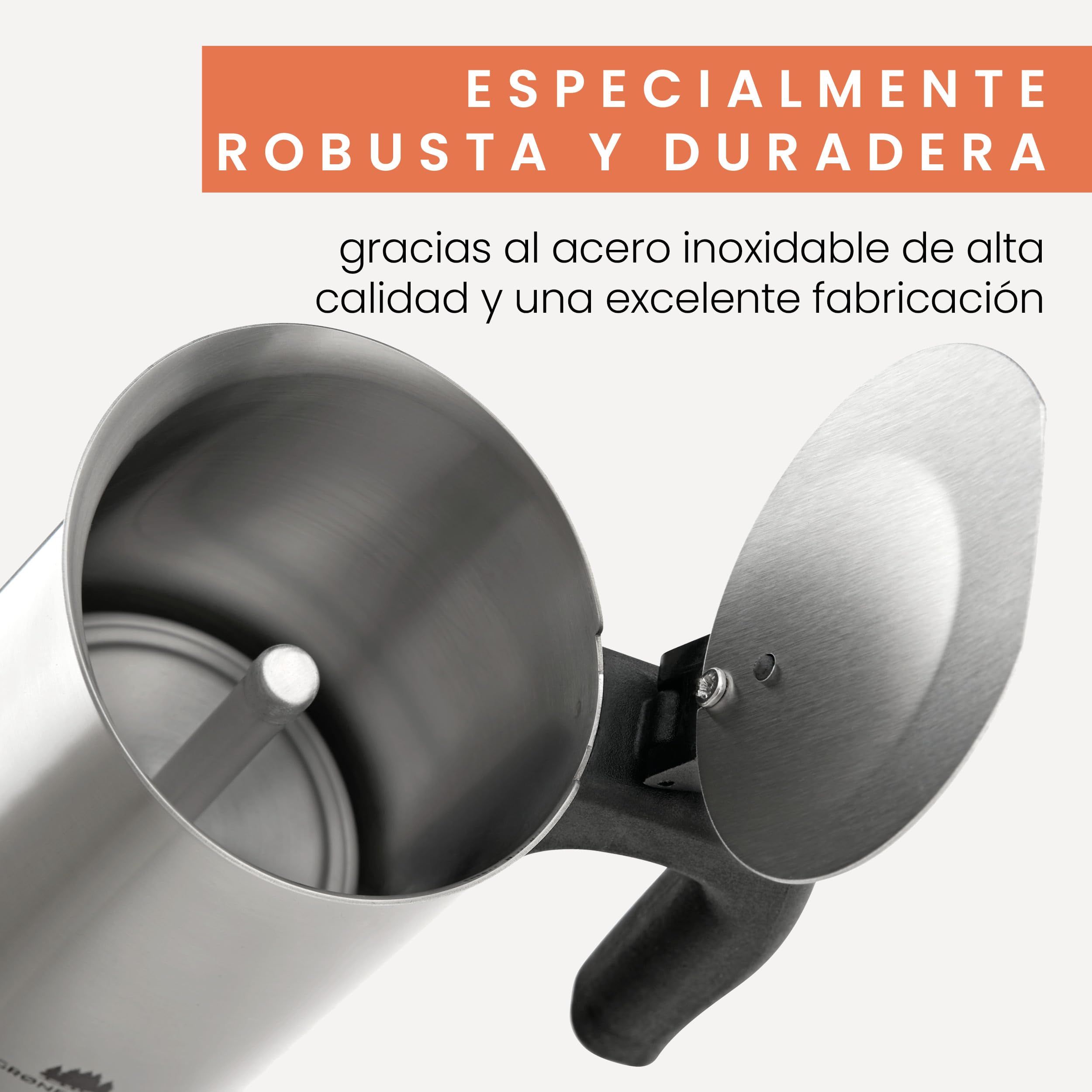 Groenenberg Spar Set 3 | Espressokocher Induktion 6 Tassen + Kaffeemühle manuell | Edelstahl Espressokanne (300ml) + Handkaffeemühle