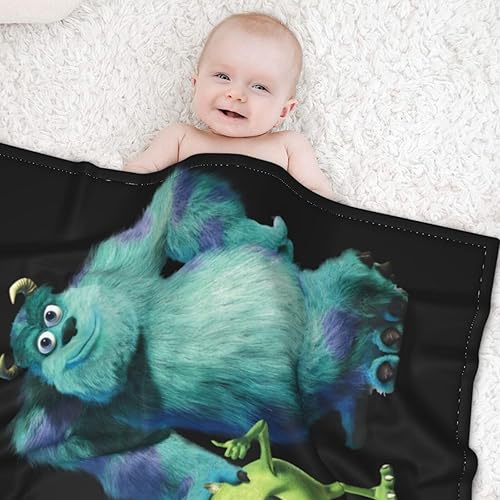 Miniatura 7 de Monsters Anime Inc - Manta colorida de franela para bebé, ropa de cama para niños y niñas, 30 x 40 pulgadas, color negro, talla única