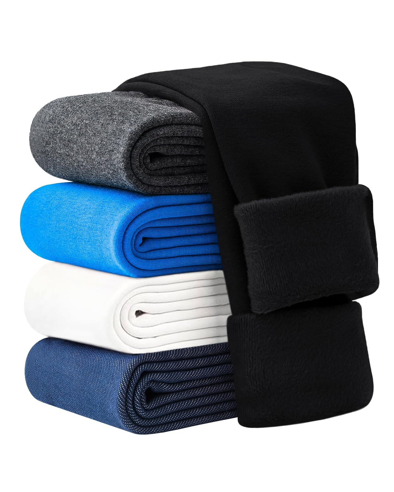 Domee Leggings Felpati Pantaloni Termici Invernali Cotone Bambina