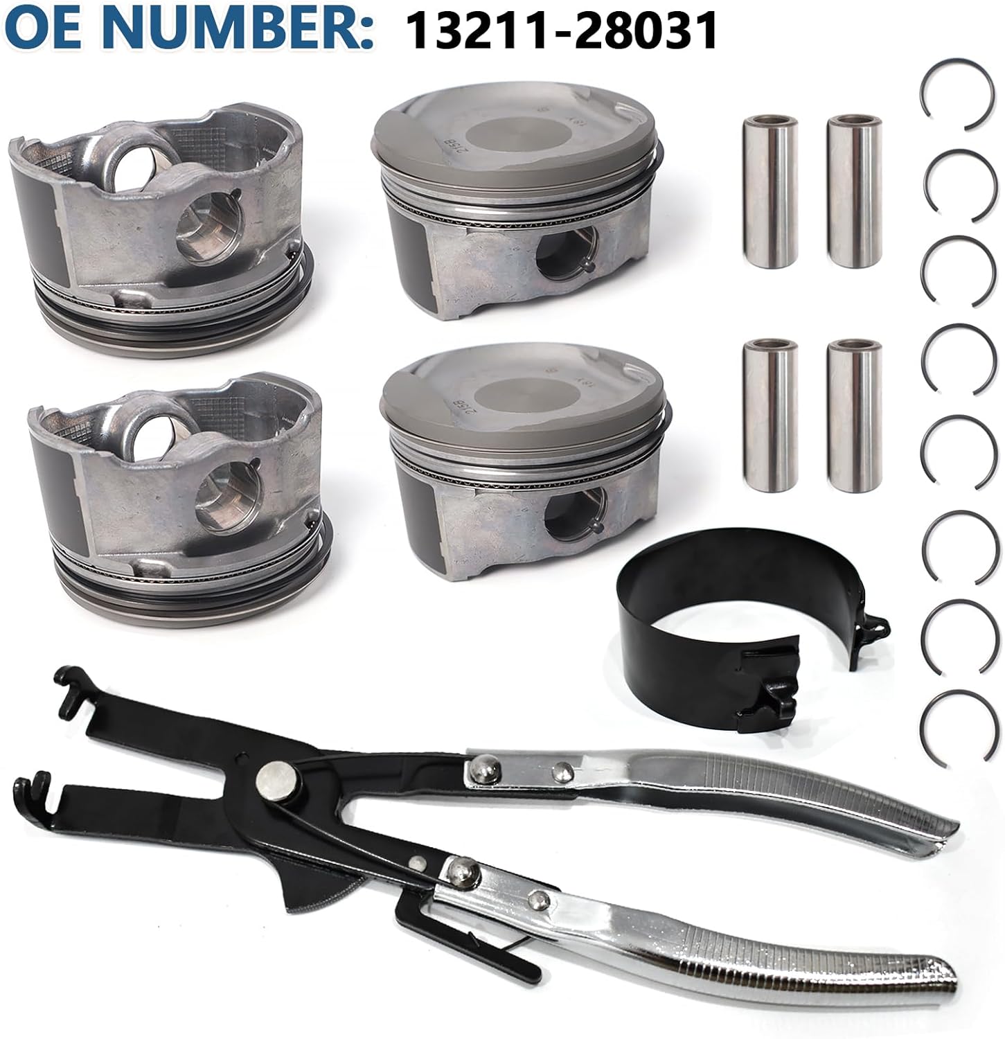 2AZ-FE 2.4L Engine Rebuild Overhaul Kit with Crankshaft & Head Gasket Set Fit for Toyota Camry Highlander RAV4 Corolla XRS Matrix S, for Scion TC XB 2.4L #13401-28030