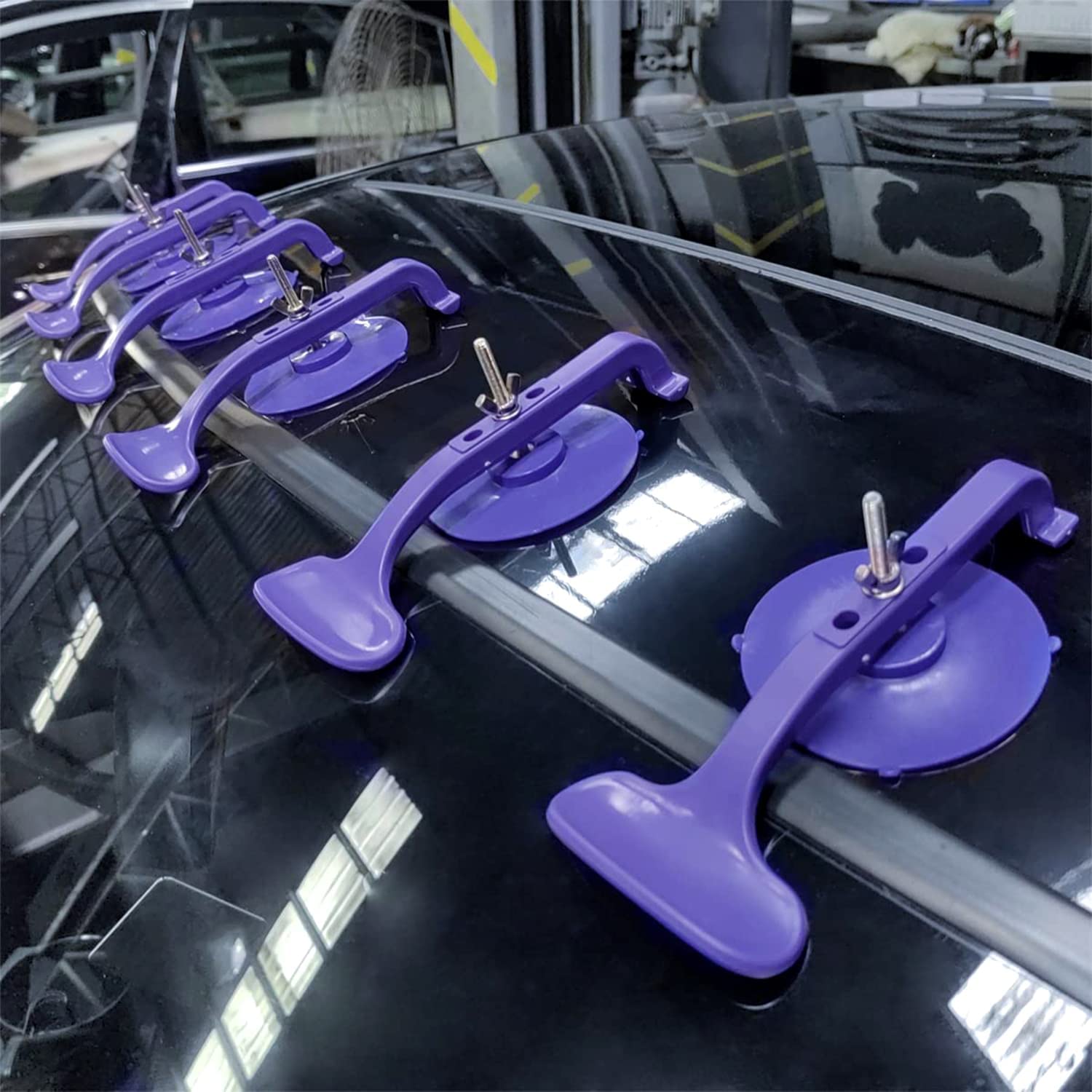ZKTOOL 6 piezas Abrazadera de Ventosa, Clip de Ventosa Fuerte Manos Libres, Ventosas de Ventana para Sellar la Ventana Trasera, Abrazadera de Vidrio para Reparación de Vidrio de Sartén Convertible