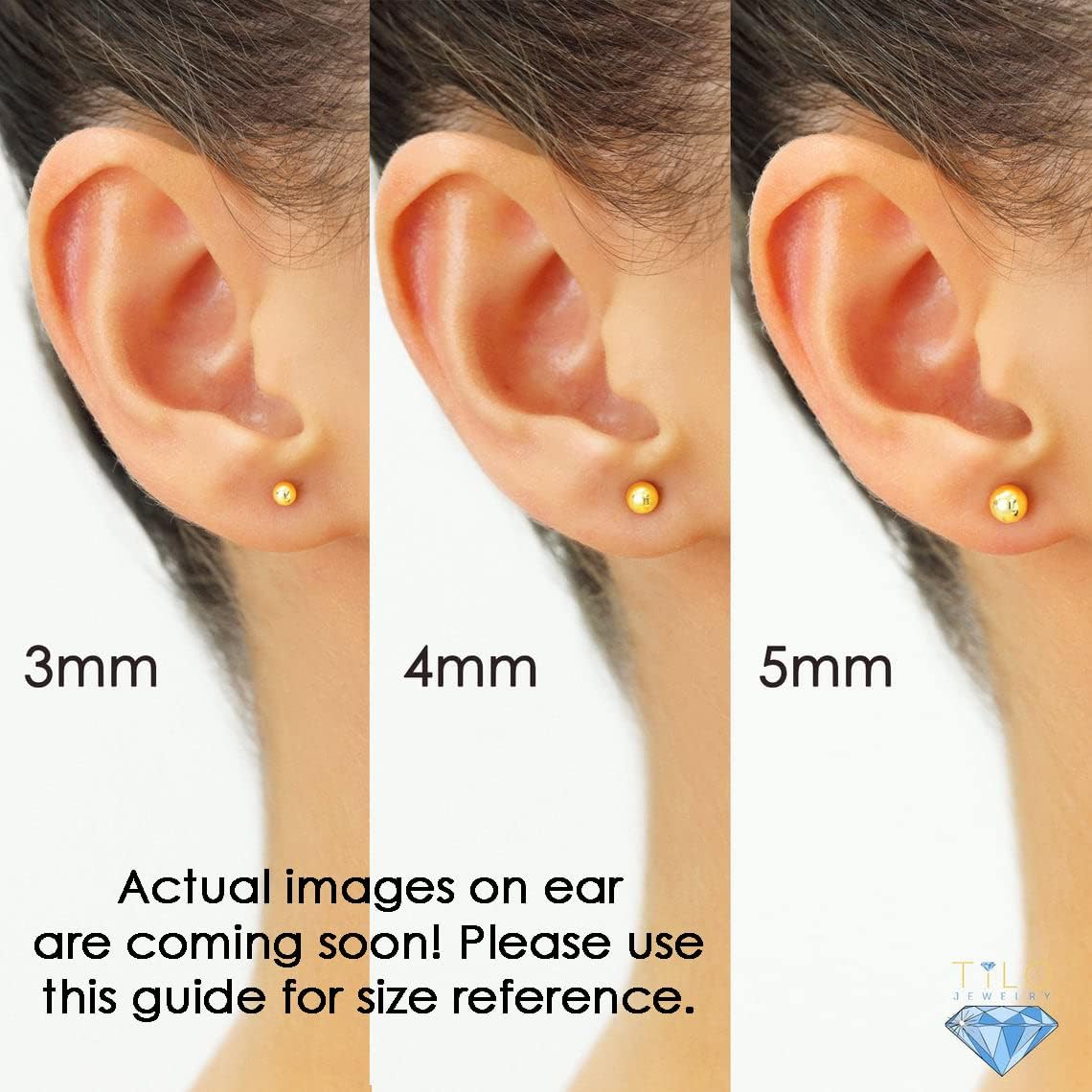 14K Yellow Gold Diamond-cut Ball Stud Earrings with Spiral Hand Engraving, Secure Push-Backing