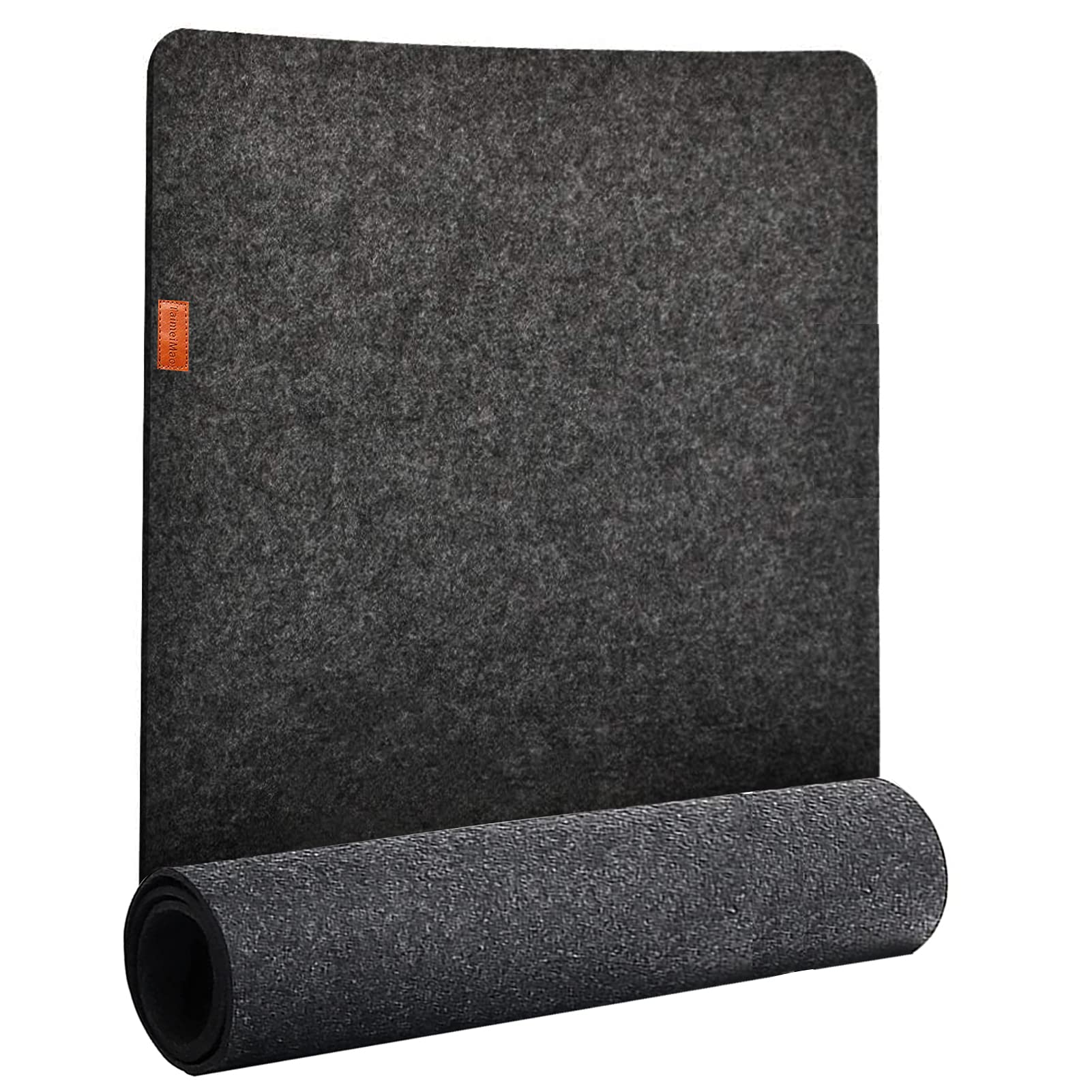 Tovagliette In Feltro Lavabili Antiscivolo - Runner Da Tavolo 100x30 Cm - Resistente Al Calore E Assorbente - Grigio Scuro