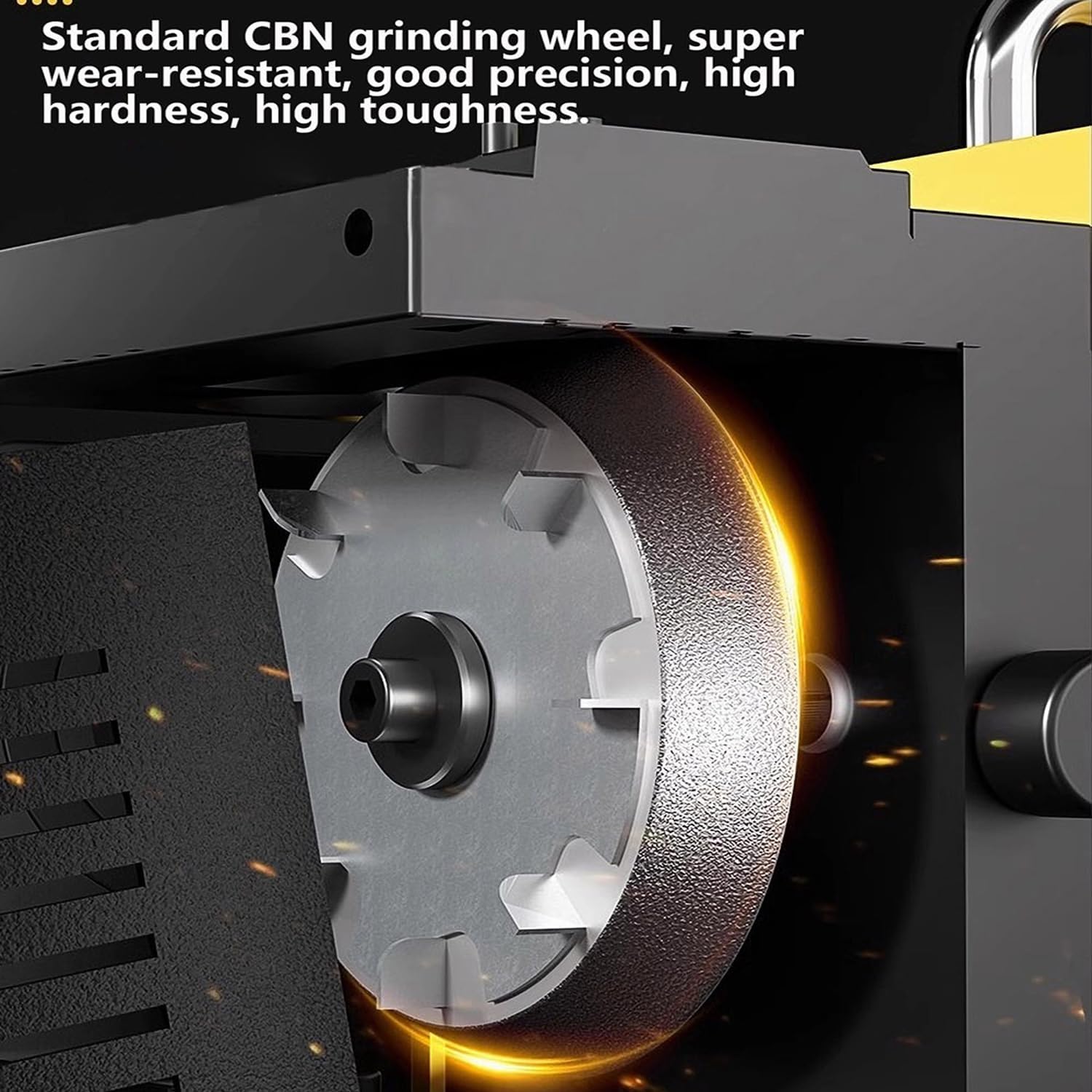 Drill Bit Sharpener 3-13mm Portable Drill Bit Grinding Machine with 11 Collets Adjustable Angles from 100°-135°110V CBN Wheel for HSS