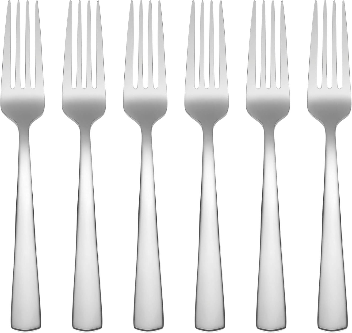 Oneida Aptitude Dinner Forks Set of 6 - Durable 18/0 Stainless Steel Everyday Silverware, Dishwasher Safe